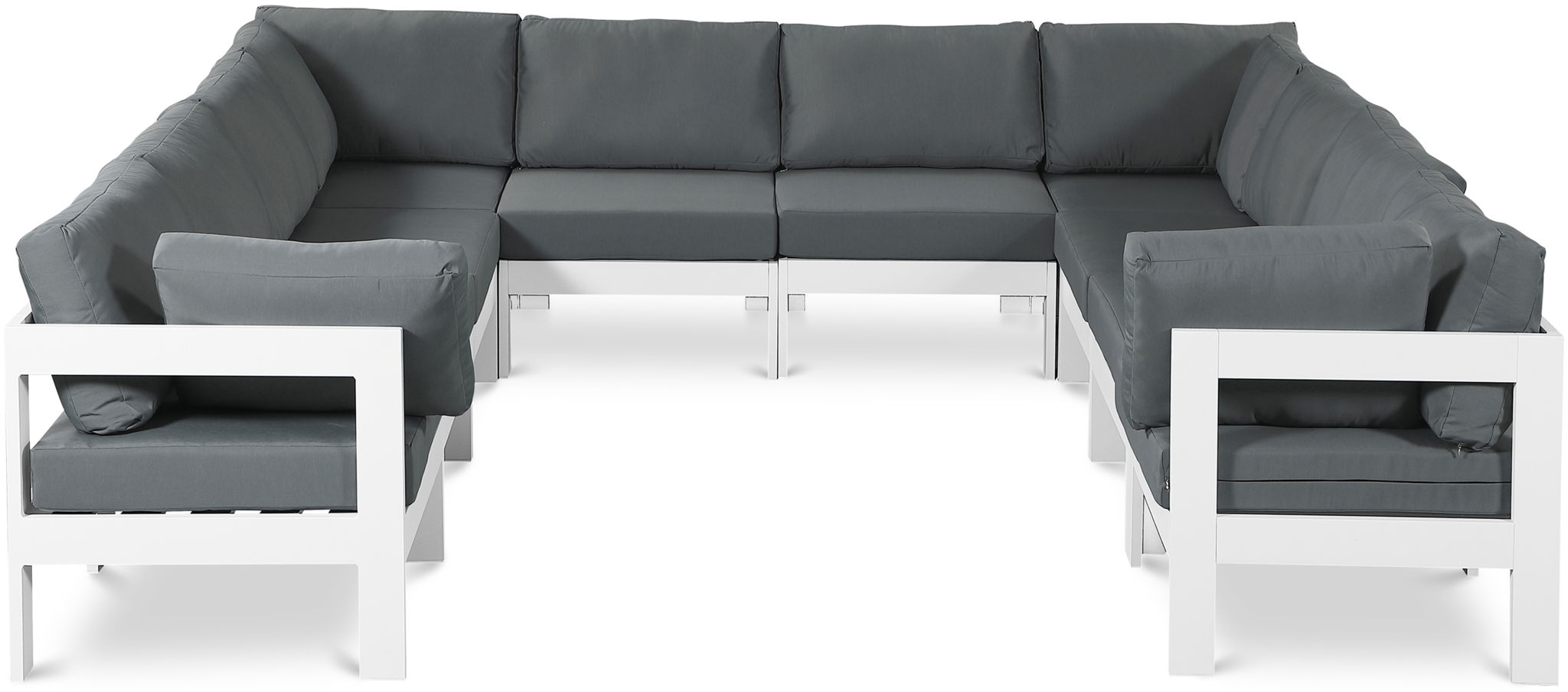 Nizuc - Outdoor Patio 10 Piece Modular Sectional With White Frame - Urban Living Furniture (Los Angeles, CA)