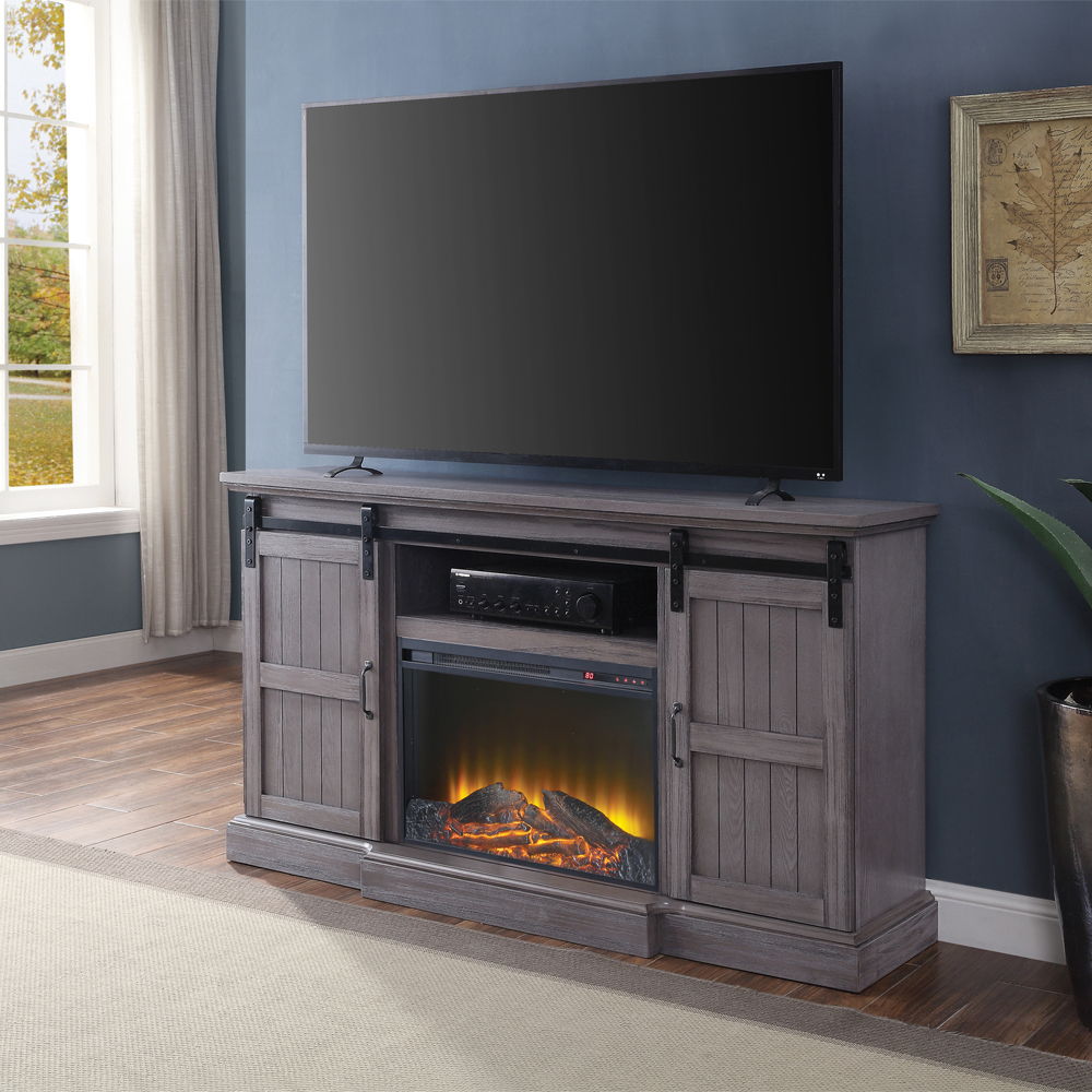Admon - TV Stand With Fireplace - Gray Oak - Urban Living Furniture (Los Angeles, CA)