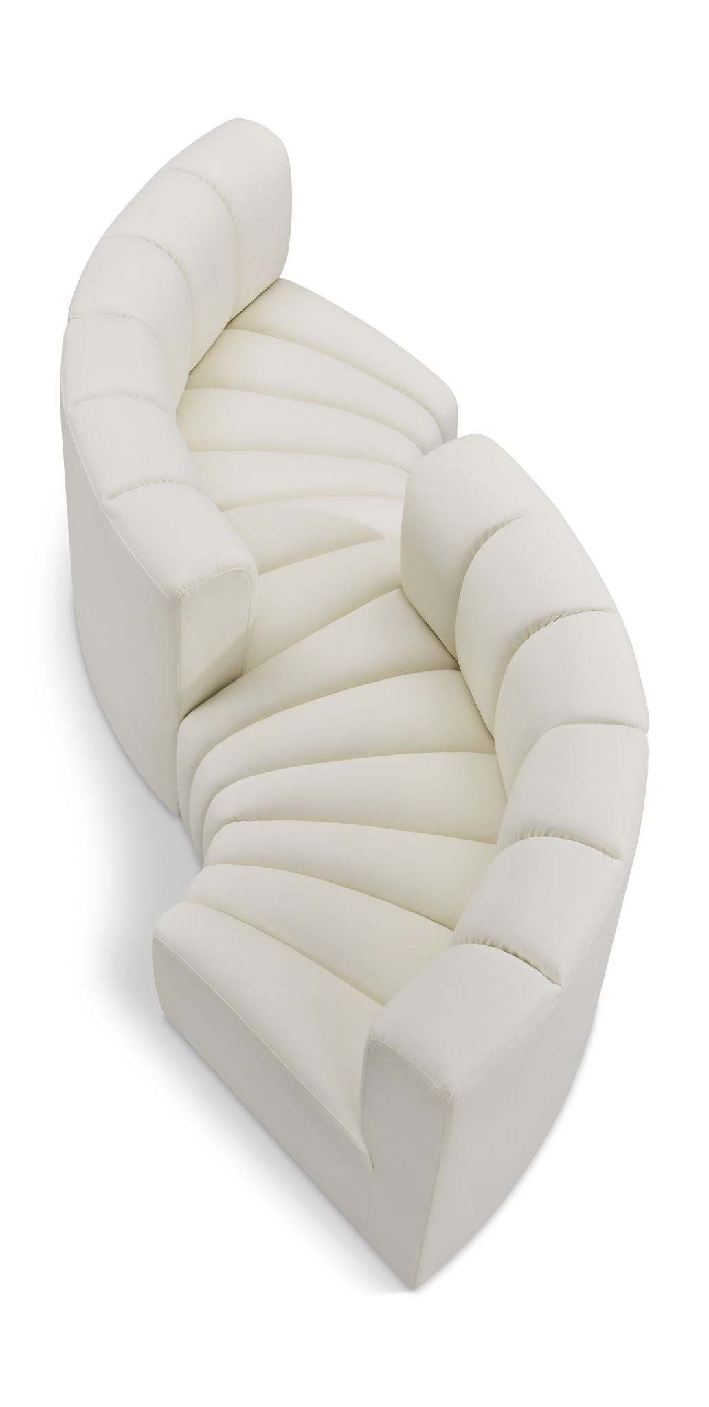 Arc - Faux Leather 4 Piece Curved Modular Sofa - Urban Living Furniture (Los Angeles, CA)