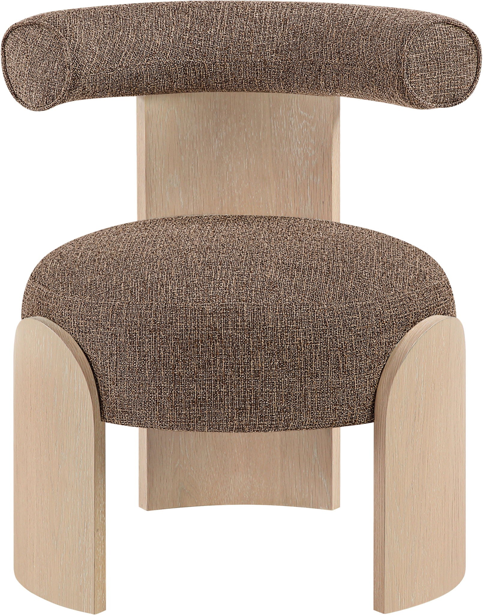 Calder - Linen Textured Fabric Upholstered Accent Chair - Painted Natural Base - Urban Living Furniture (Los Angeles, CA)
