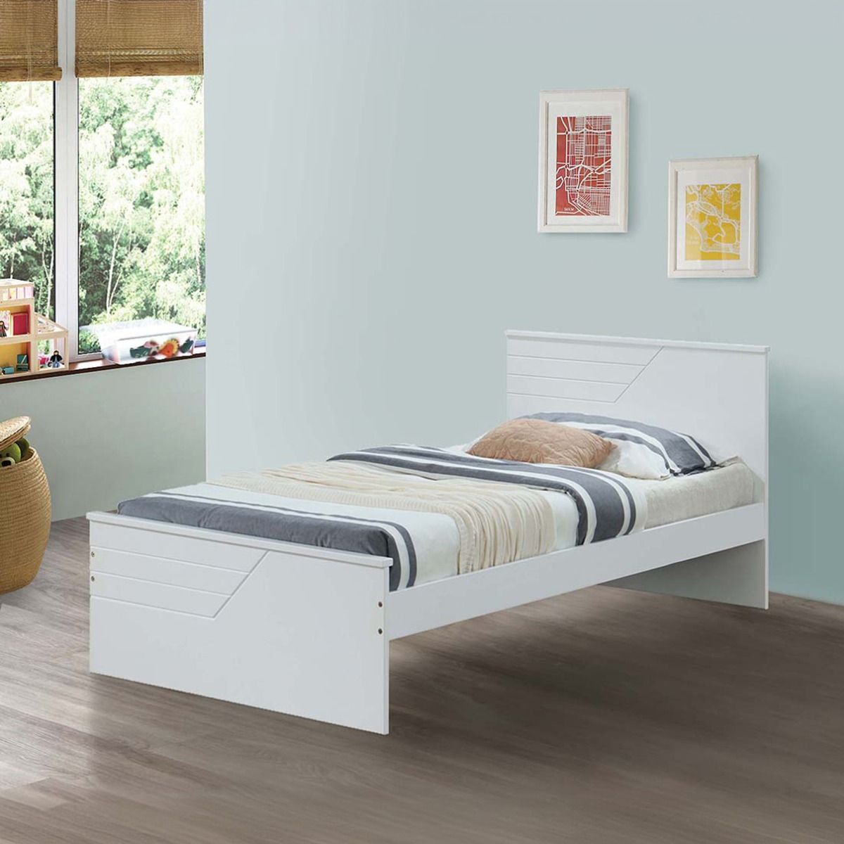 Ragna - Twin Bed - White - Urban Living Furniture (Los Angeles, CA)