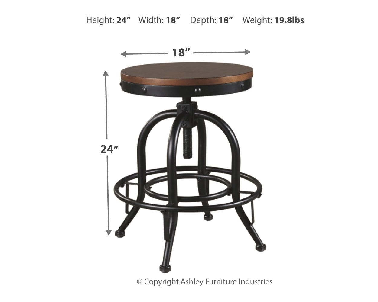 Valebeck - Swivel Barstool (Set of 2) - Urban Living Furniture (Los Angeles, CA)