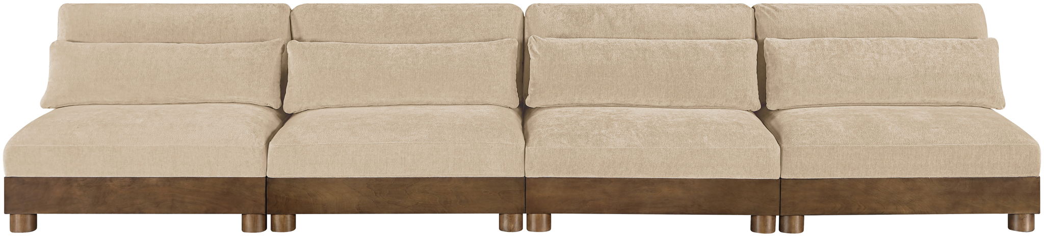 Turin - Chenille Fabric Upholstered Modular Sectional - Beige