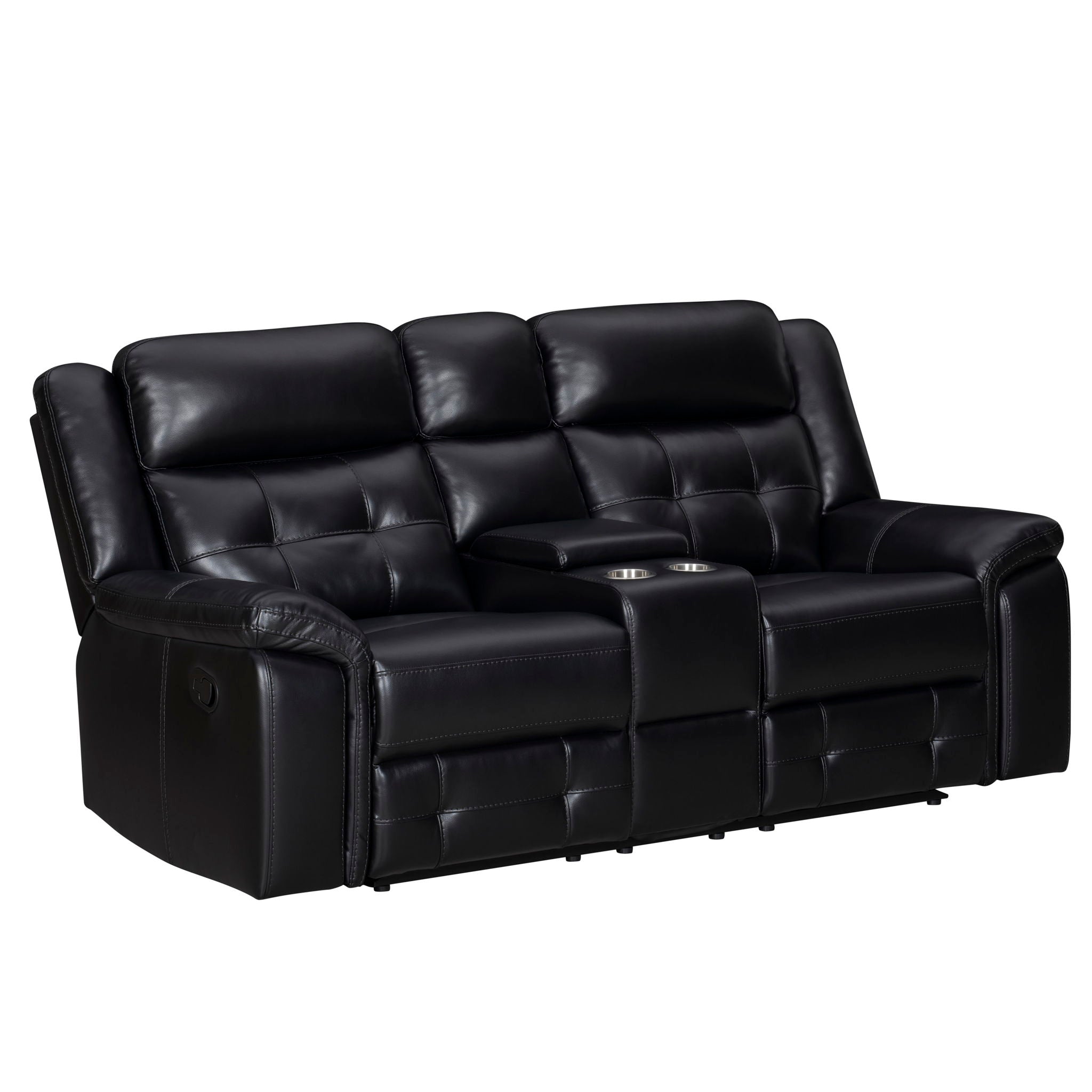 Clayton - Manual Reclining Console Loveseat - Phantom - Urban Living Furniture (Los Angeles, CA)