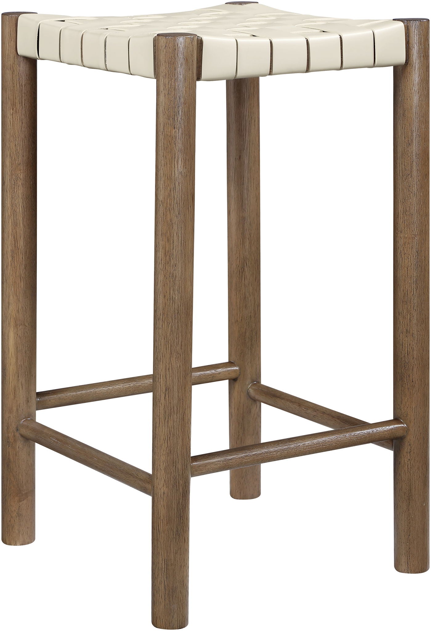 Entwine - Vegan Leather Upholstered Backless Counter Stool - Painted Brown - Urban Living Furniture (Los Angeles, CA)