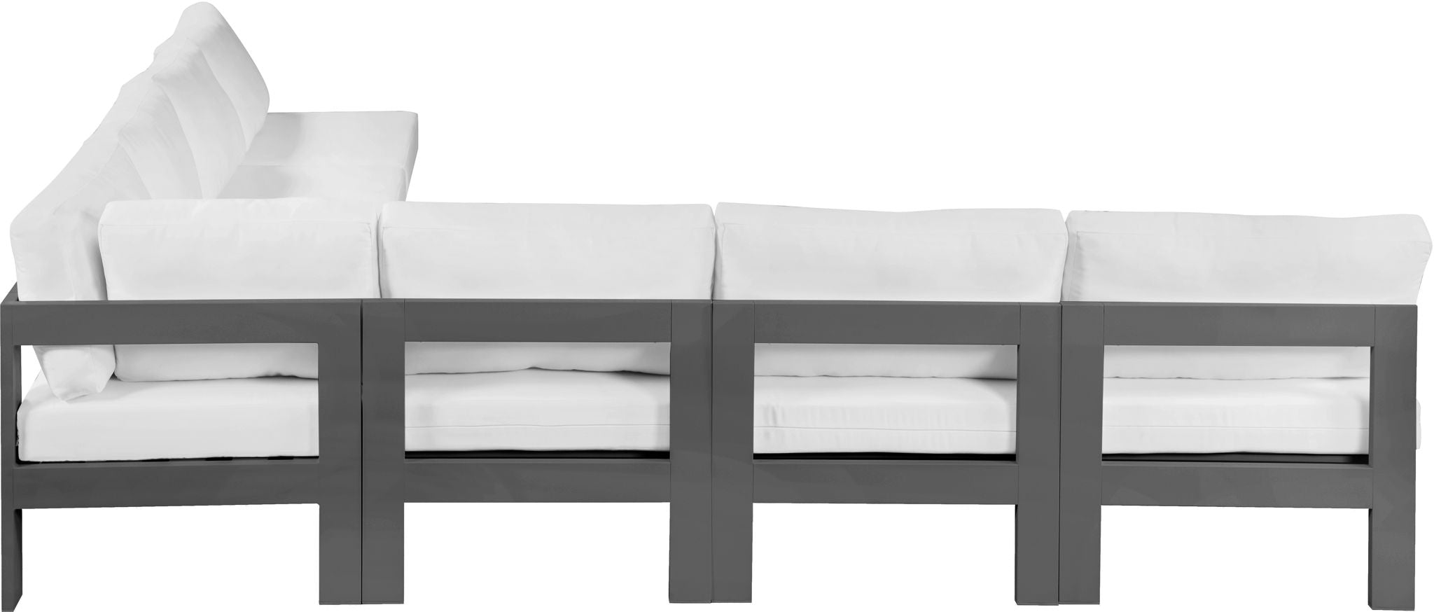 Nizuc - Outdoor Patio 7 Piece Modular Sectional With Gray Frame - Urban Living Furniture (Los Angeles, CA)