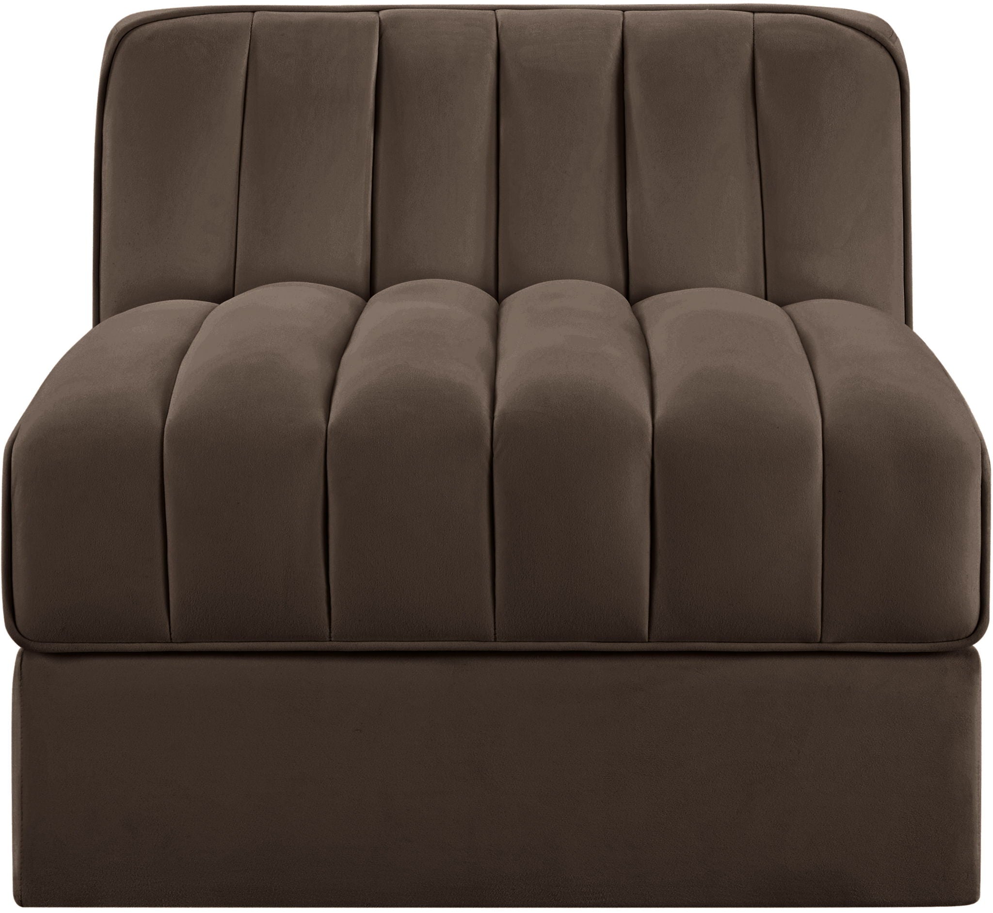 Rummi - Velvet Performance Fabric Upholstered Modular Armless Chair - Urban Living Furniture (Los Angeles, CA)