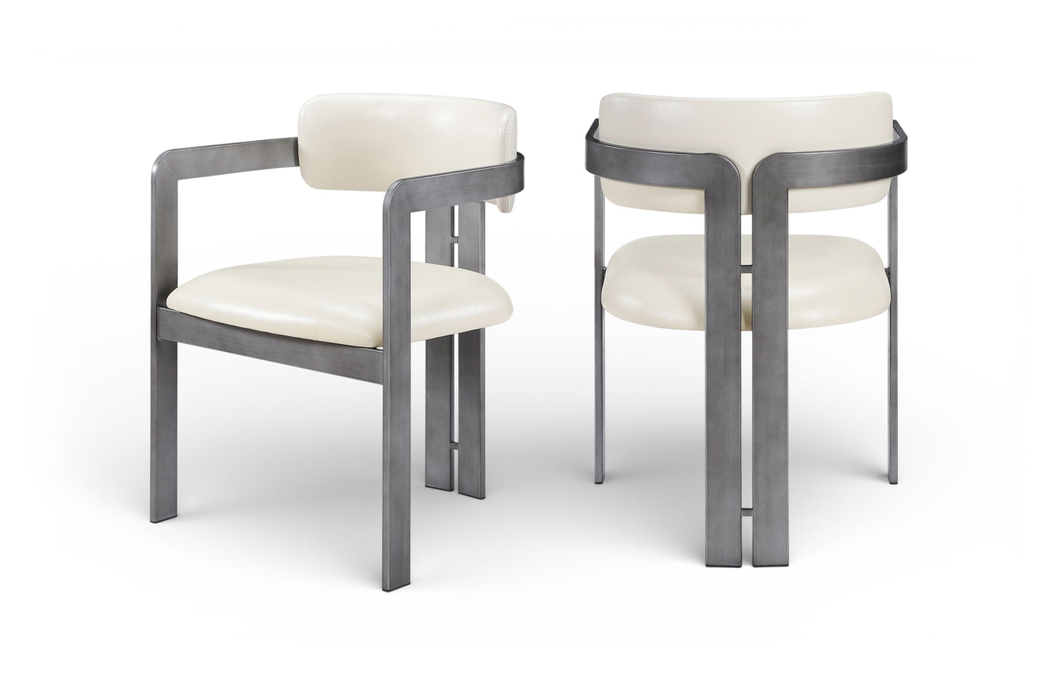 Aurum - Vegan Leather Upholstered Dining Chair With Gray Base (Set of 2) - Urban Living Furniture (Los Angeles, CA)