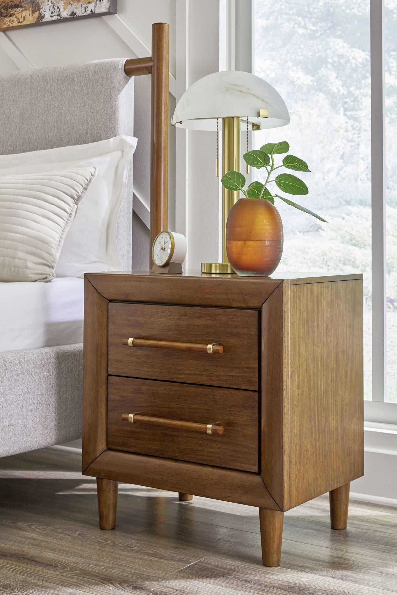 Lyncott - Brown - Two Drawer Night Stand - Urban Living Furniture (Los Angeles, CA)