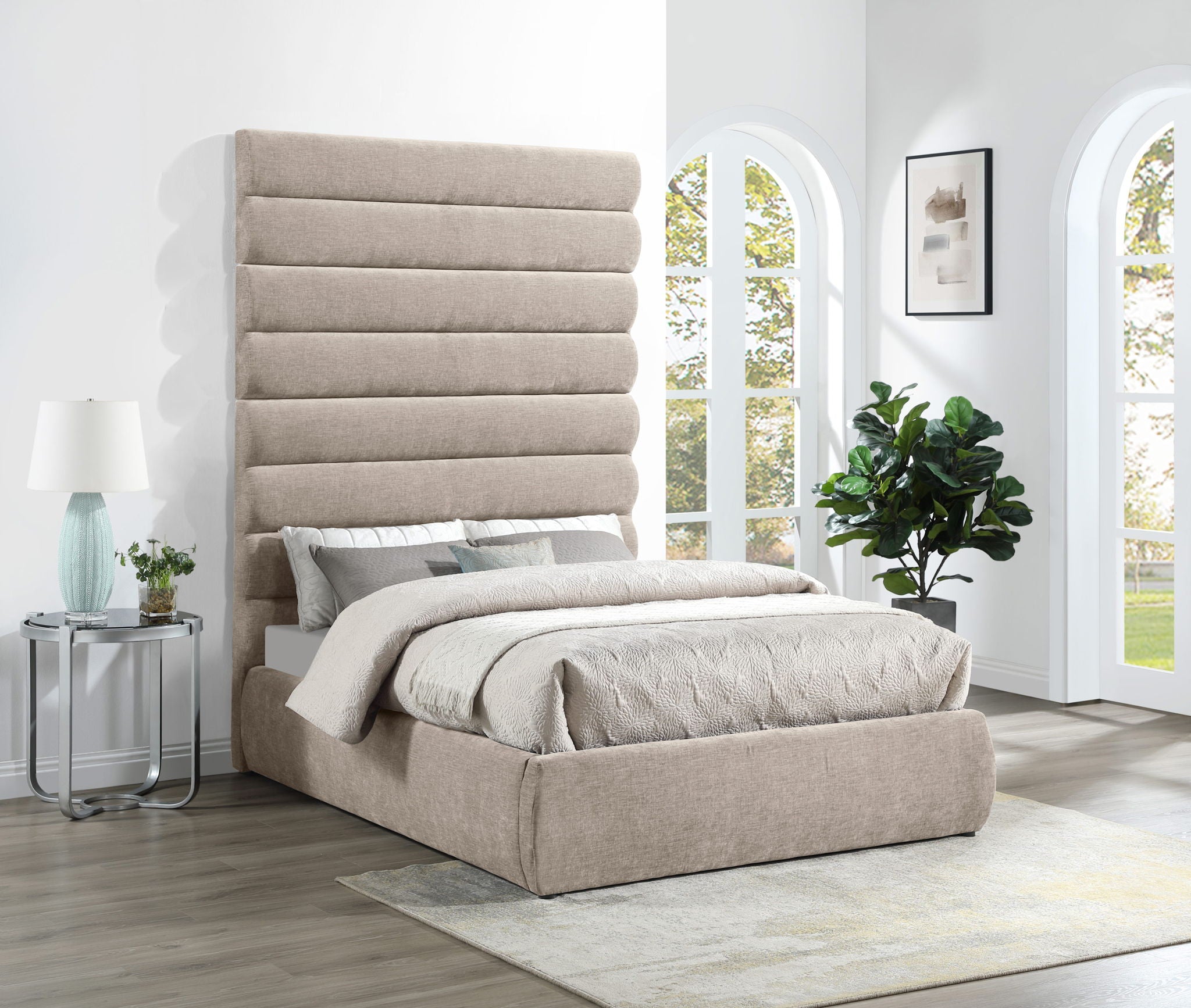 Adam - Chenille Fabric Bed With 89" Headboard - Urban Living Furniture (Los Angeles, CA)