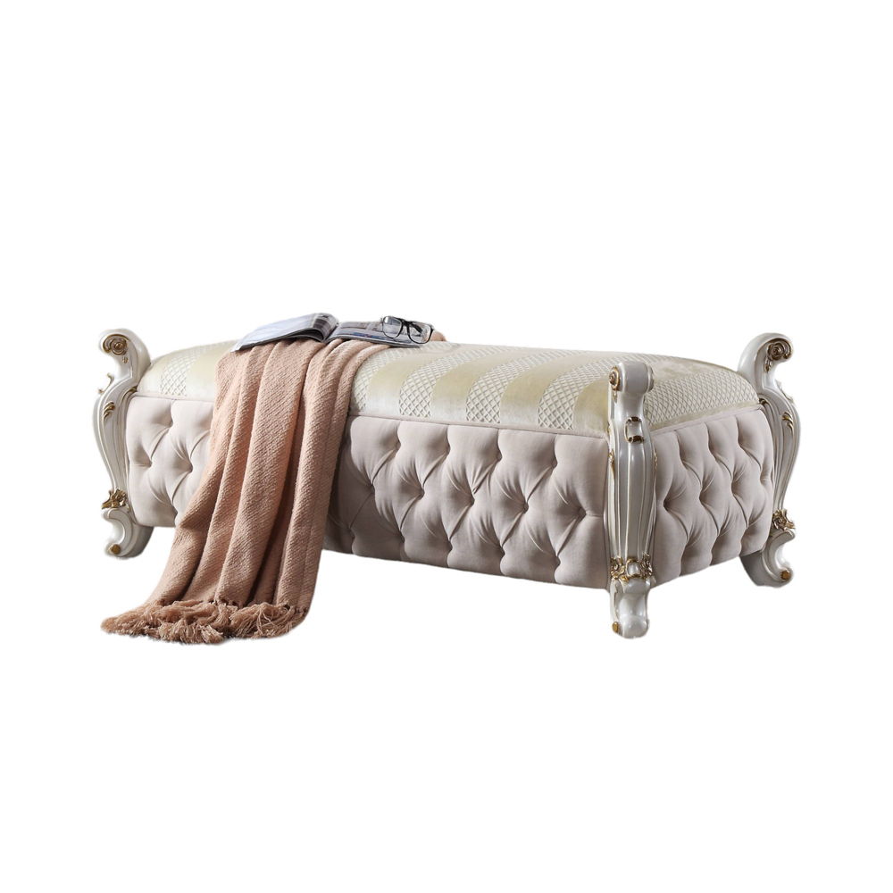 Picardy - Bench - Fabric & Antique Pearl - Urban Living Furniture (Los Angeles, CA)