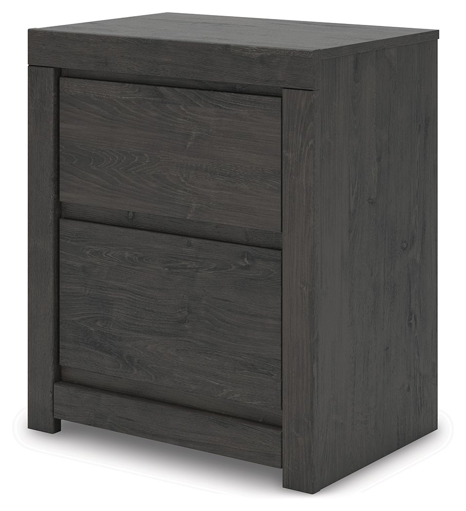 Fraluna - Charcoal - Two Drawer Night Stand - Urban Living Furniture (Los Angeles, CA)
