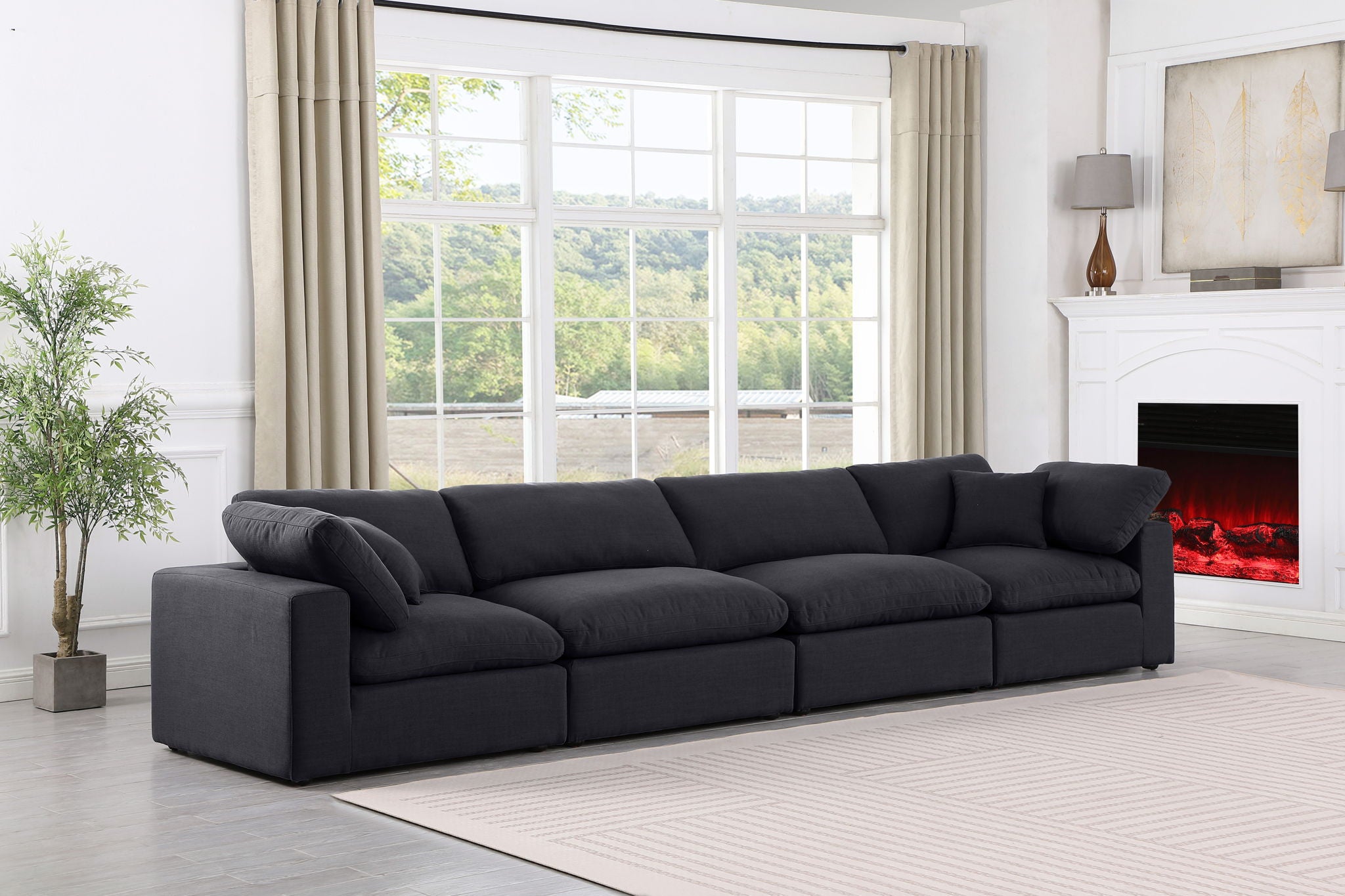 Comfy - Linen Modular Sofa 4 Seats - Urban Living Furniture (Los Angeles, CA)