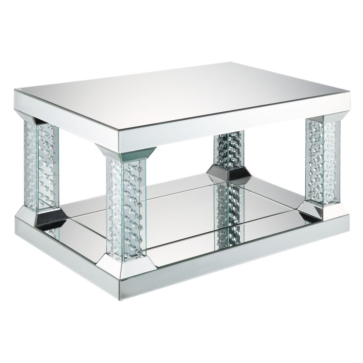 Nysa - 36" Coffee Table - Mirrored & Faux Crystals - Urban Living Furniture (Los Angeles, CA)