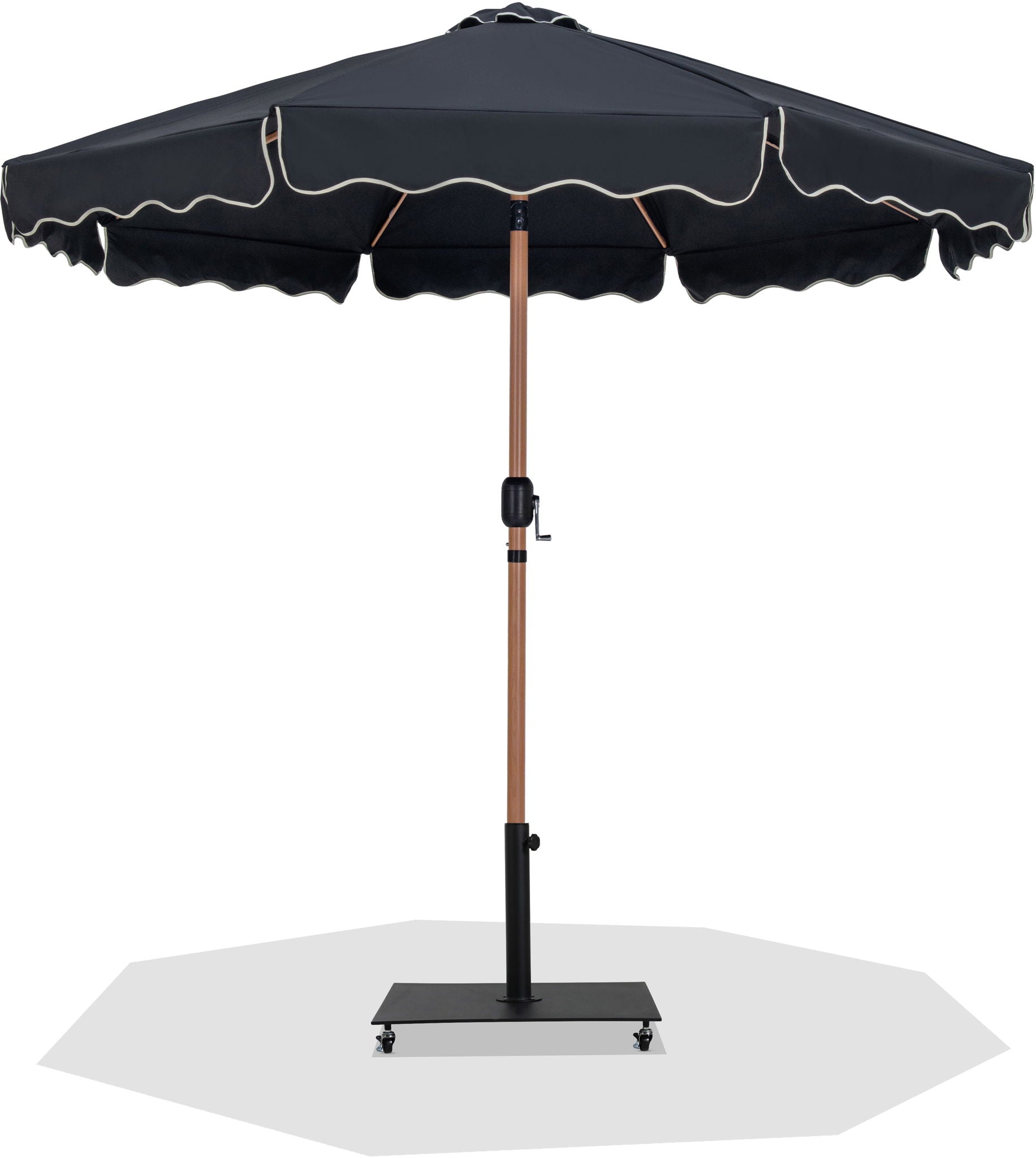Amalfi - Aluminum Patio Umbrella - Black Base / Light Brown Pole - Urban Living Furniture (Los Angeles, CA)