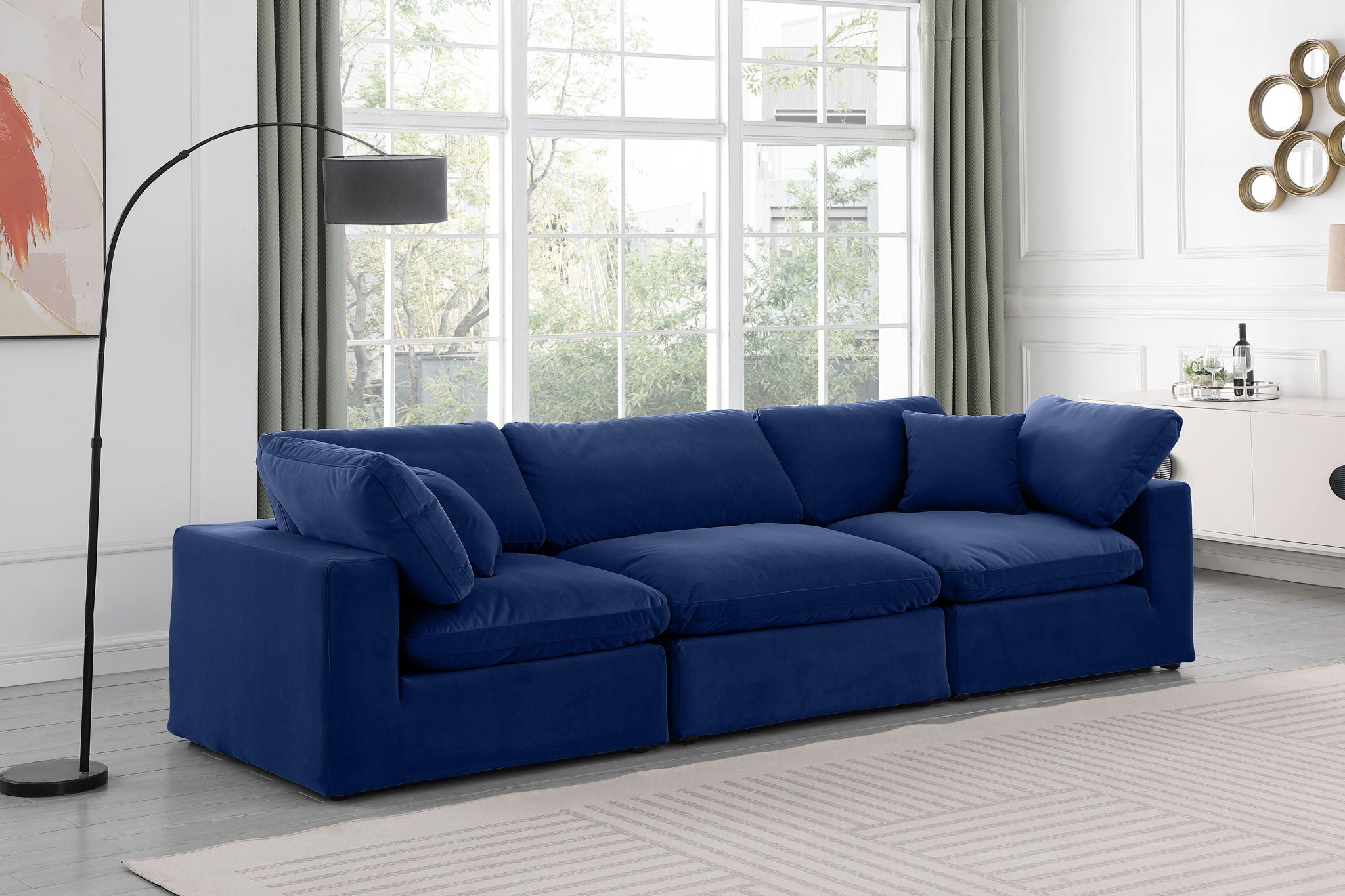 Comfy - Velvet Modular Sofa 3 Seats - Urban Living Furniture (Los Angeles, CA)