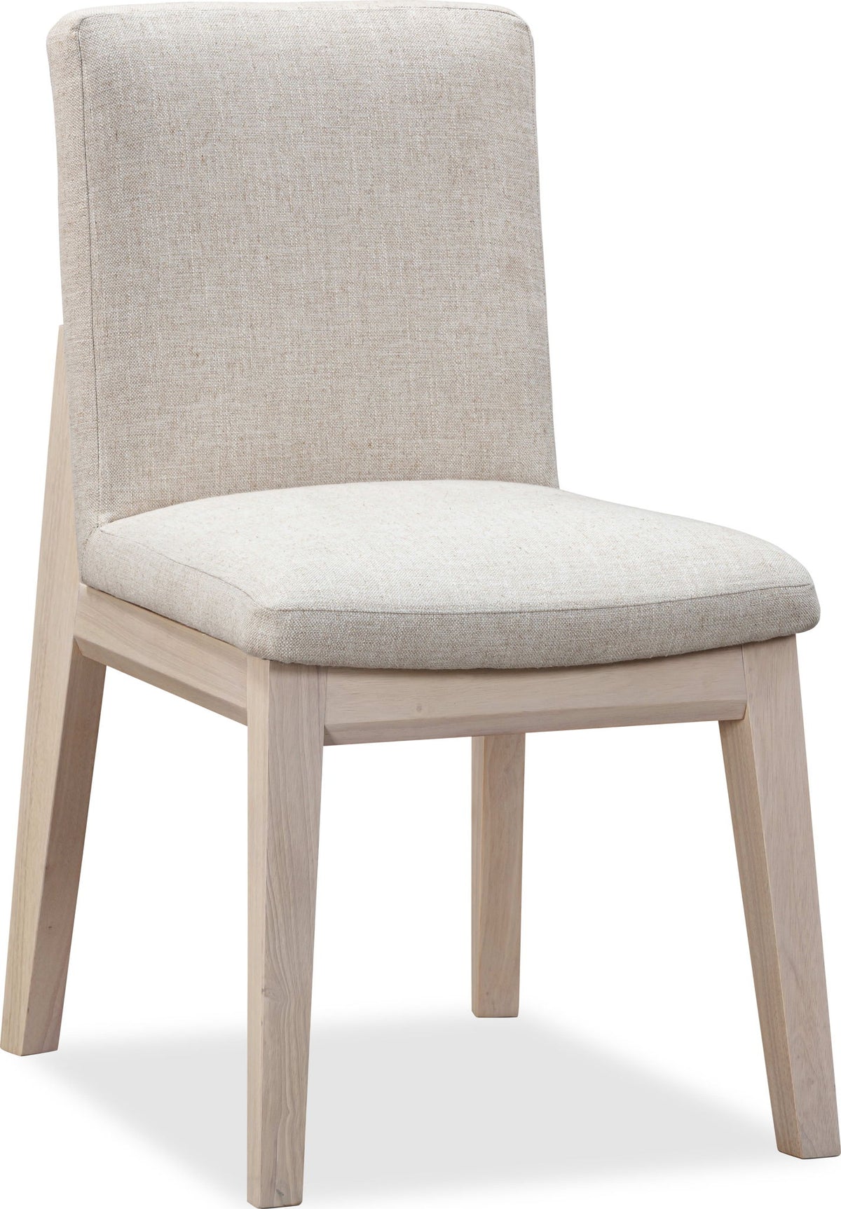 Liv - Solid Wood Dining Chair (Set of 2) - White Sand And Natural Linen