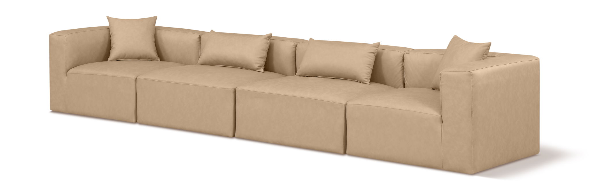 Cube - Modular 4 Seat Sofa - Tan - Urban Living Furniture (Los Angeles, CA)