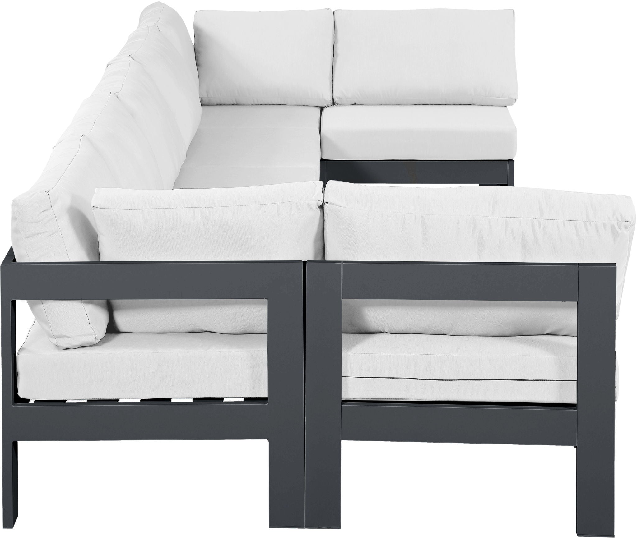 Nizuc - Outdoor Patio 7 Piece Modular Sectional With Gray Frame - Urban Living Furniture (Los Angeles, CA)