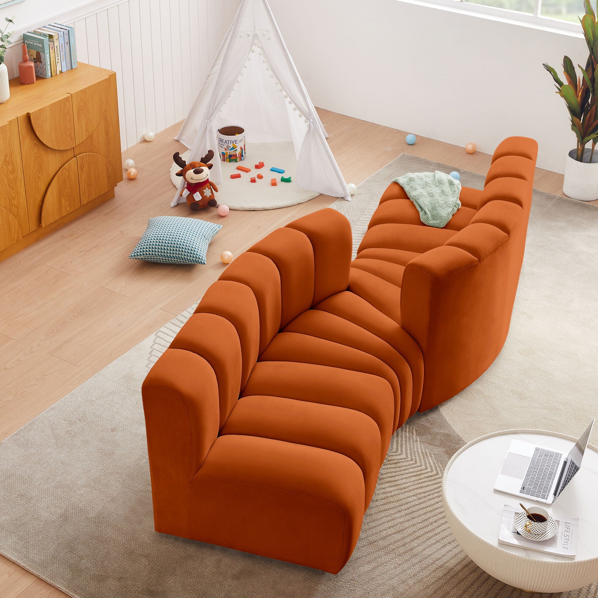 Arc - Velvet 4 Piece Sofa - Urban Living Furniture (Los Angeles, CA)