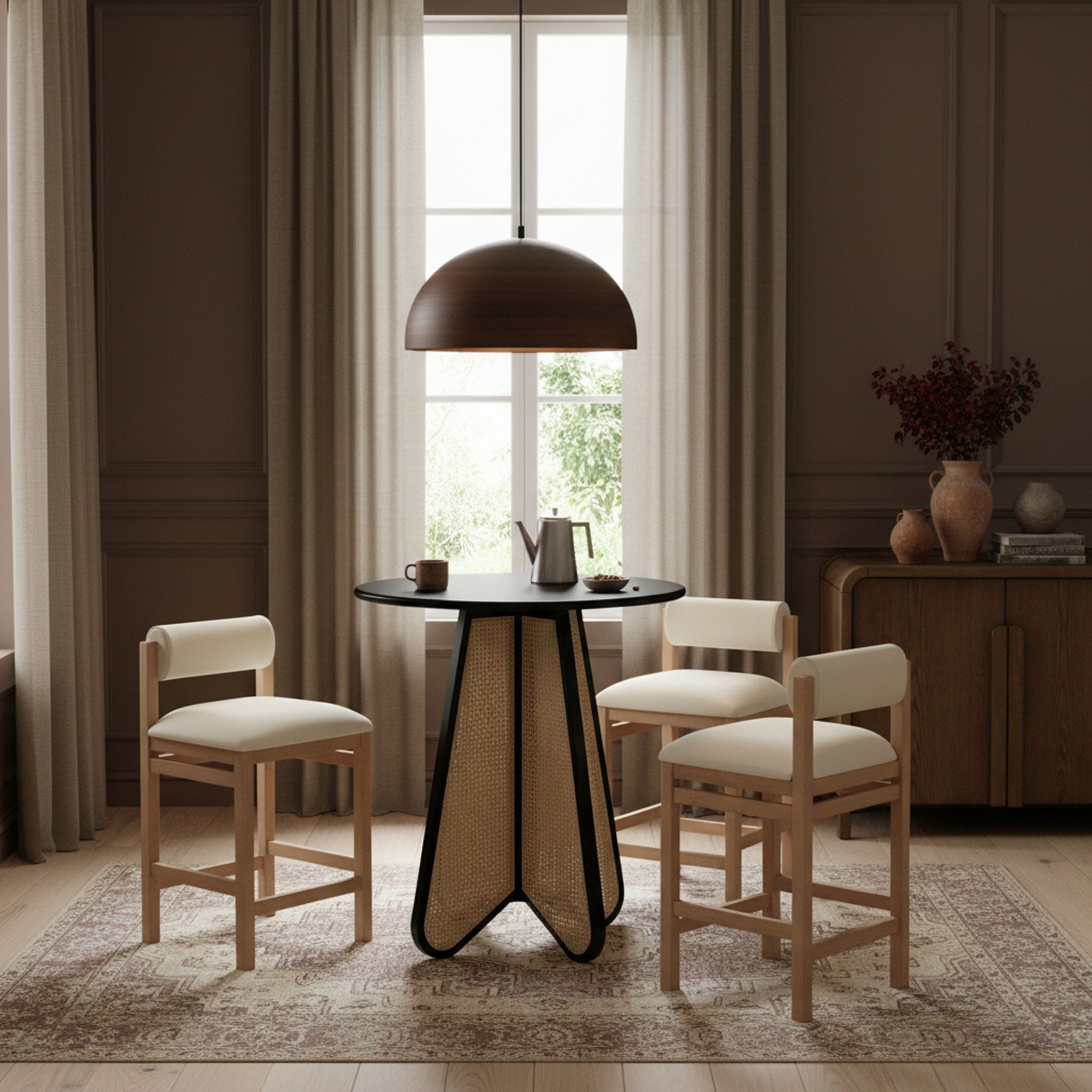Butterfly - Solid Wood And Natural Cane Table - Urban Living Furniture (Los Angeles, CA)
