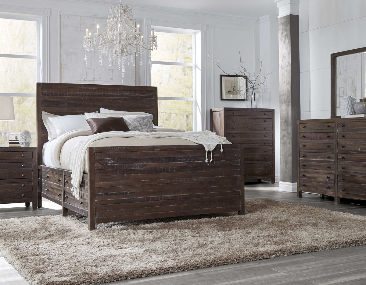 Townsend - Five Drawer Solid Wood Chest - Java (2024)