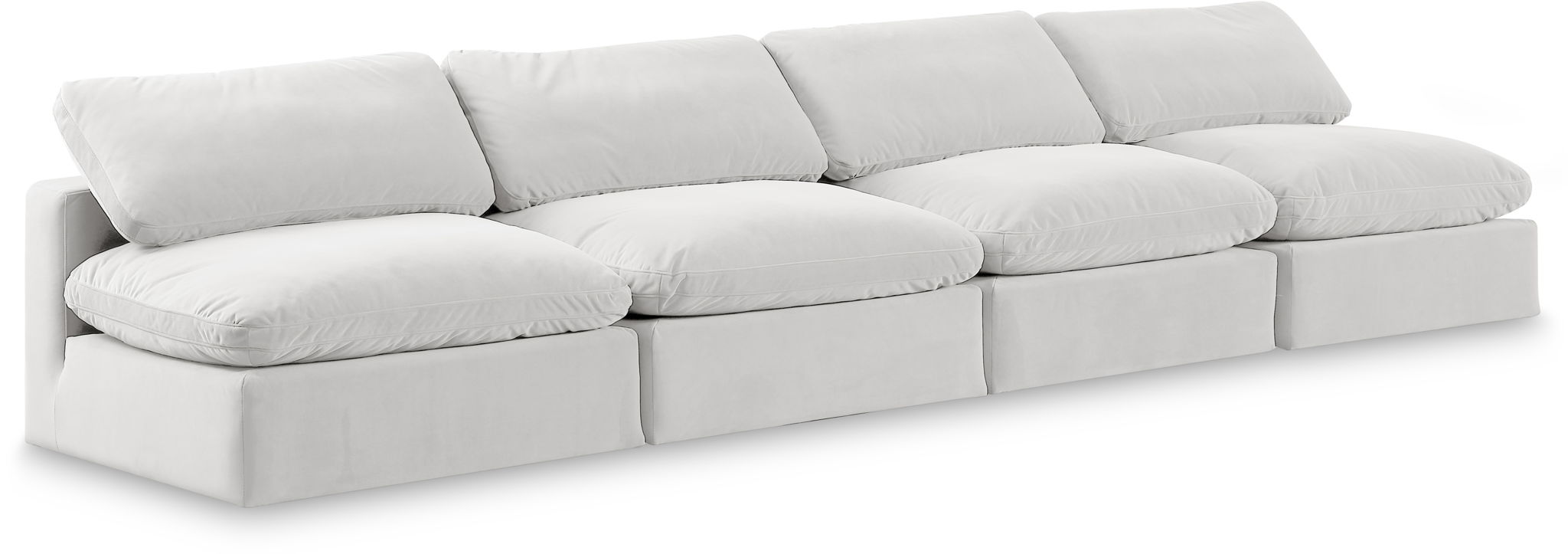 Comfy - Velvet Modular Armless Sofa 4 Seats - Urban Living Furniture (Los Angeles, CA)
