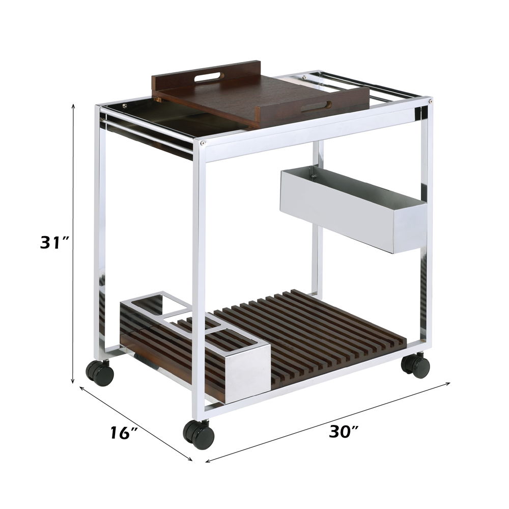 Lisses - Serving Cart - Chrome - Urban Living Furniture (Los Angeles, CA)