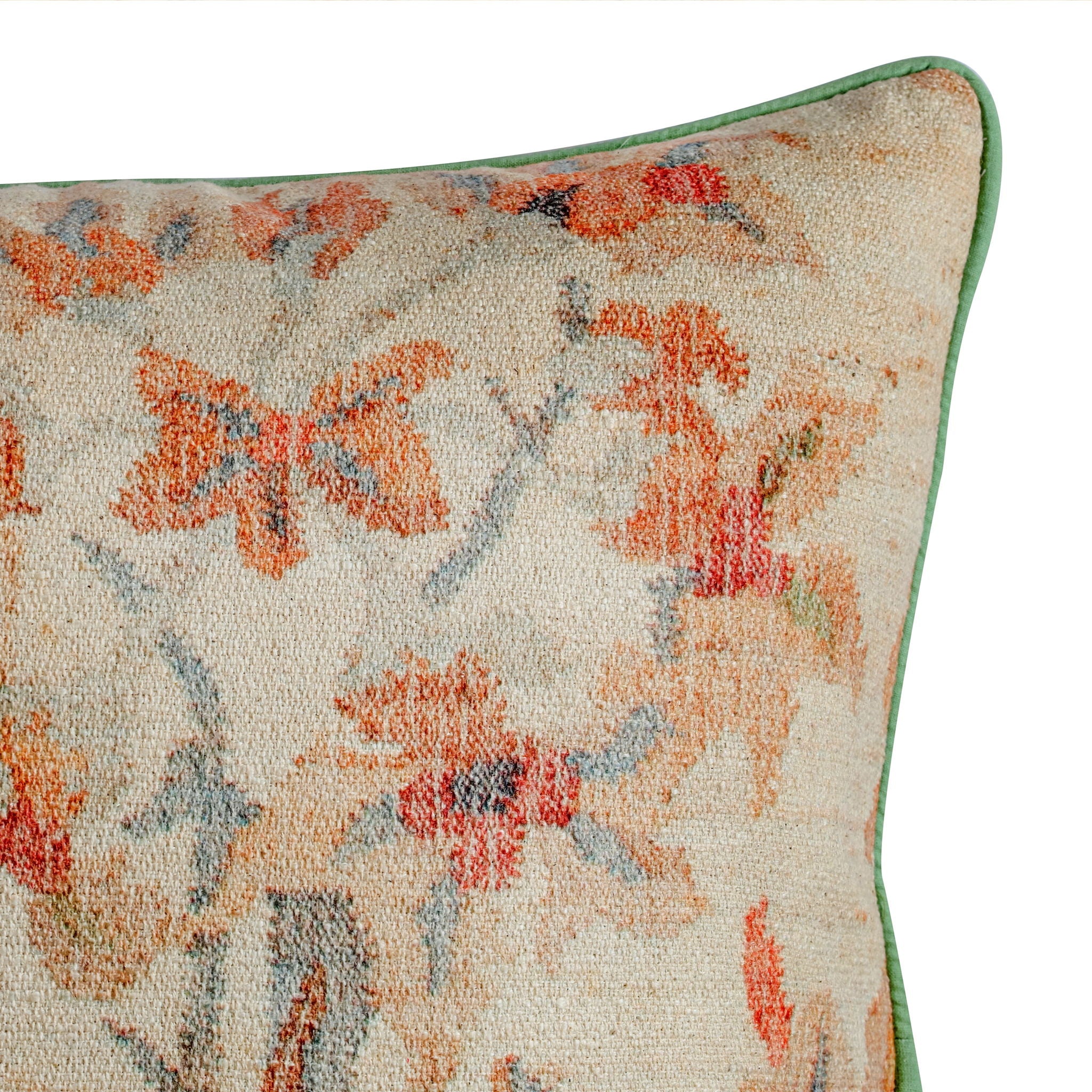 Taman - 20" Natural Cotton Accent Pillow Cover - Summer Florals - Urban Living Furniture (Los Angeles, CA)