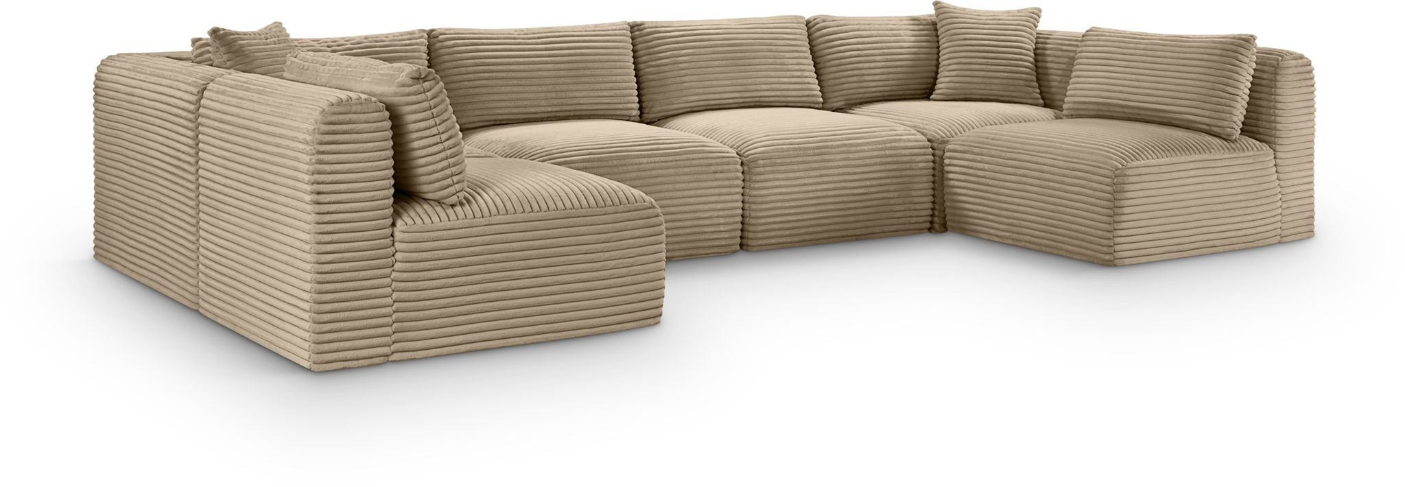 Shaggy - Fabric 6 Piece Modular U-Shaped Armless Sectional - Urban Living Furniture (Los Angeles, CA)