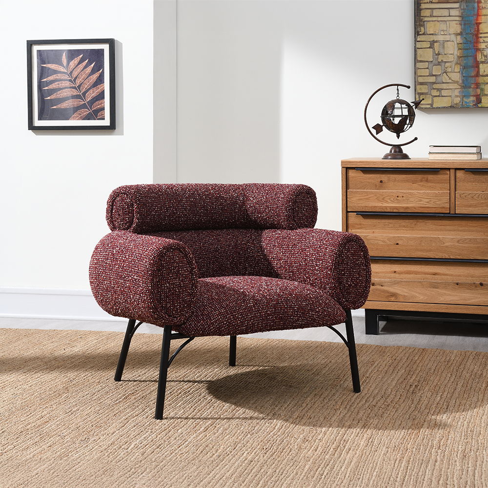 Mardi - Chair - Maroon Tweed - Urban Living Furniture (Los Angeles, CA)