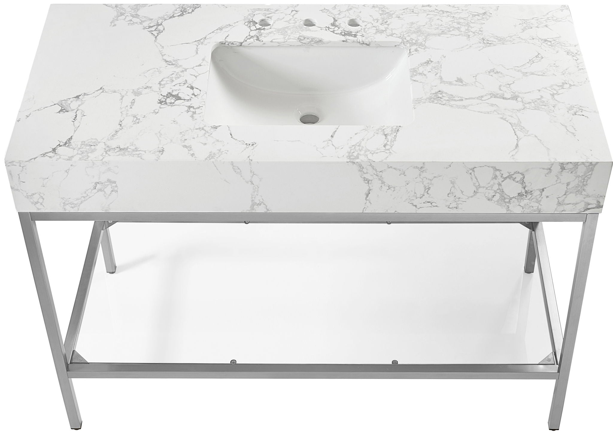 Marmo - Engineered Marble Bathroom Vanity With Chrome Base - Urban Living Furniture (Los Angeles, CA)