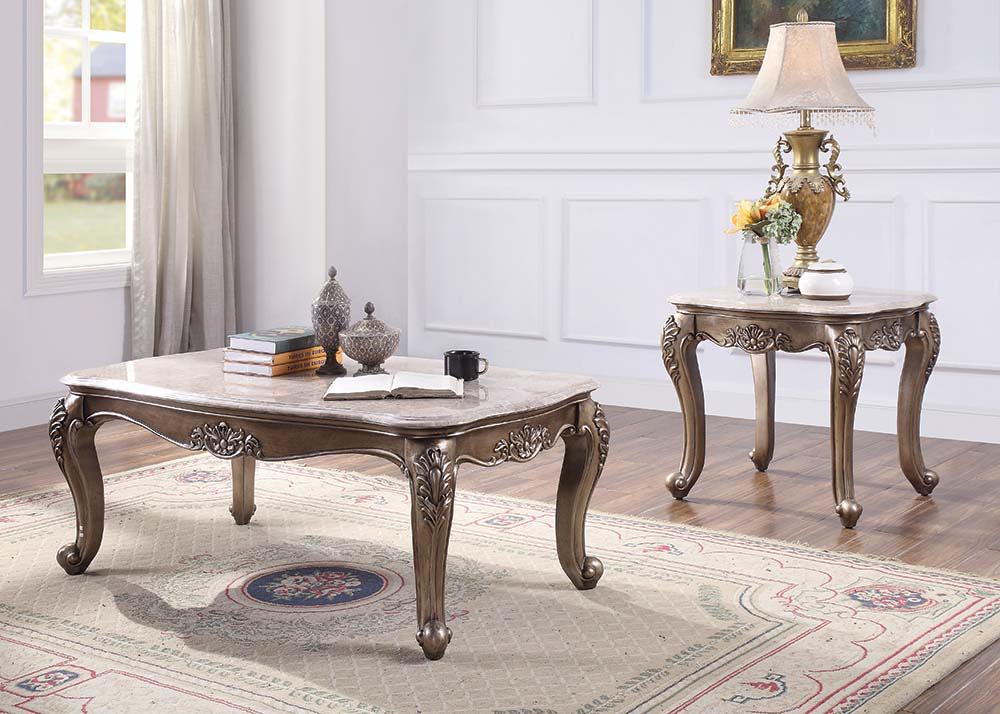 Jayceon - Coffee Table - Marble Top & Champagne - Urban Living Furniture (Los Angeles, CA)