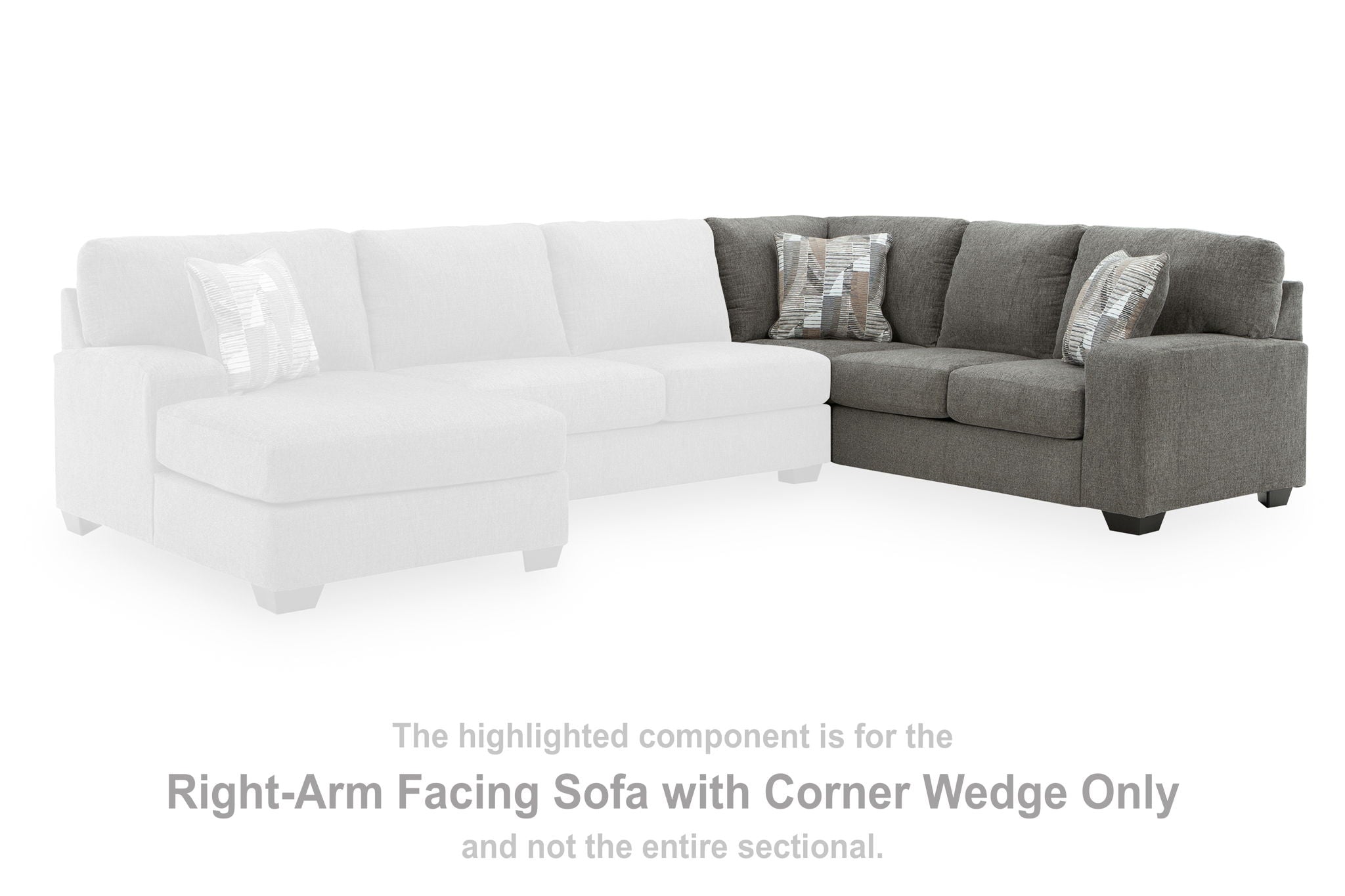 Clarington - RAF Sofa With Corner Wedge - Greystone - Urban Living Furniture (Los Angeles, CA)
