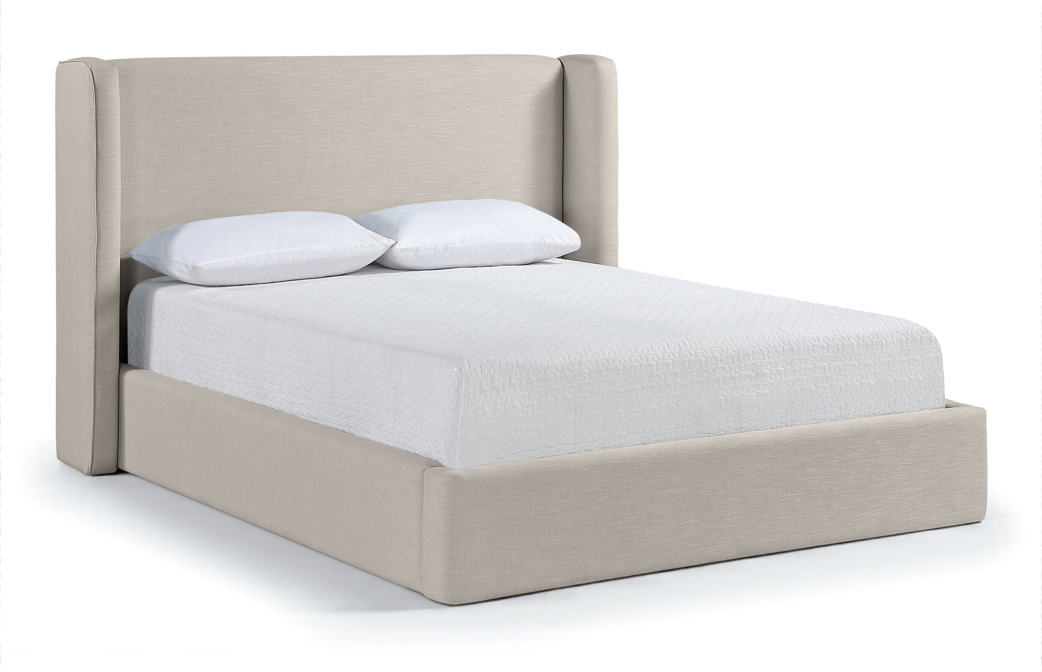 Kendall - Linen Textured Fabric Upholstered Bed