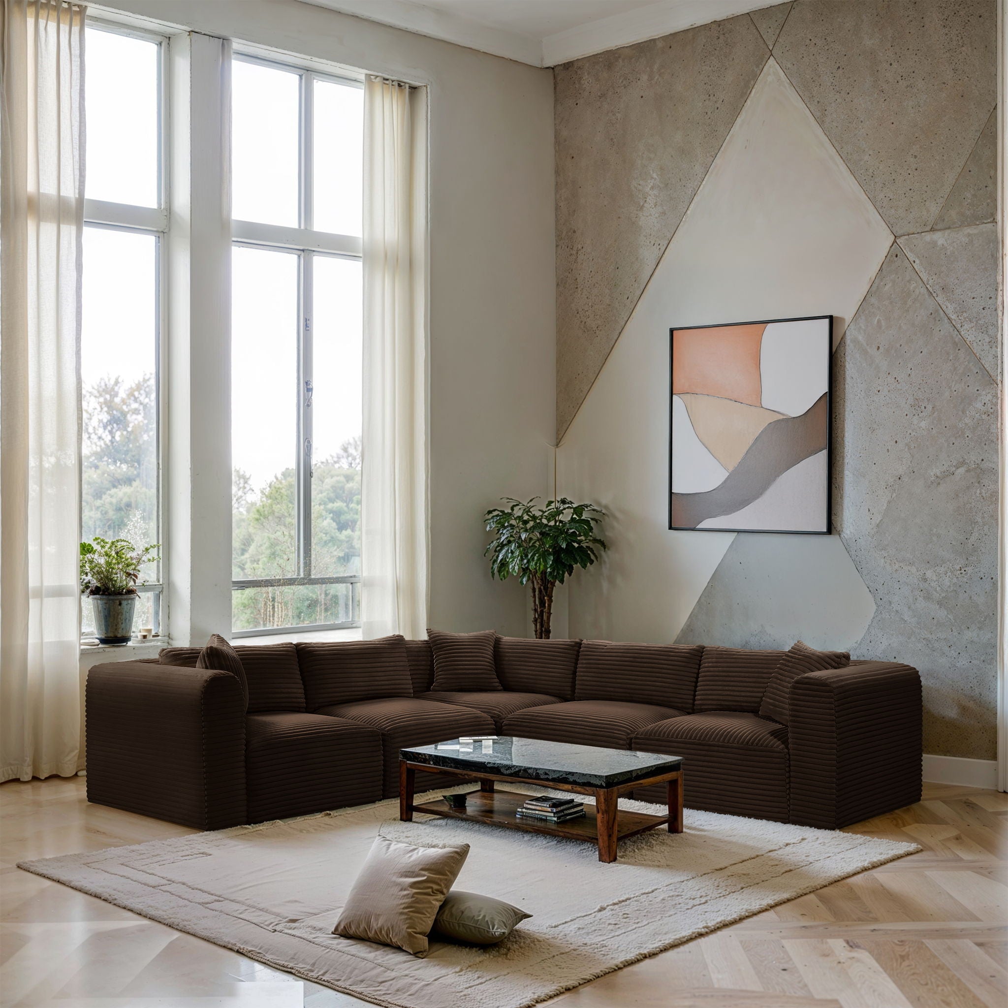 Shaggy - 5 Piece Modular Corner Sectional - Urban Living Furniture (Los Angeles, CA)