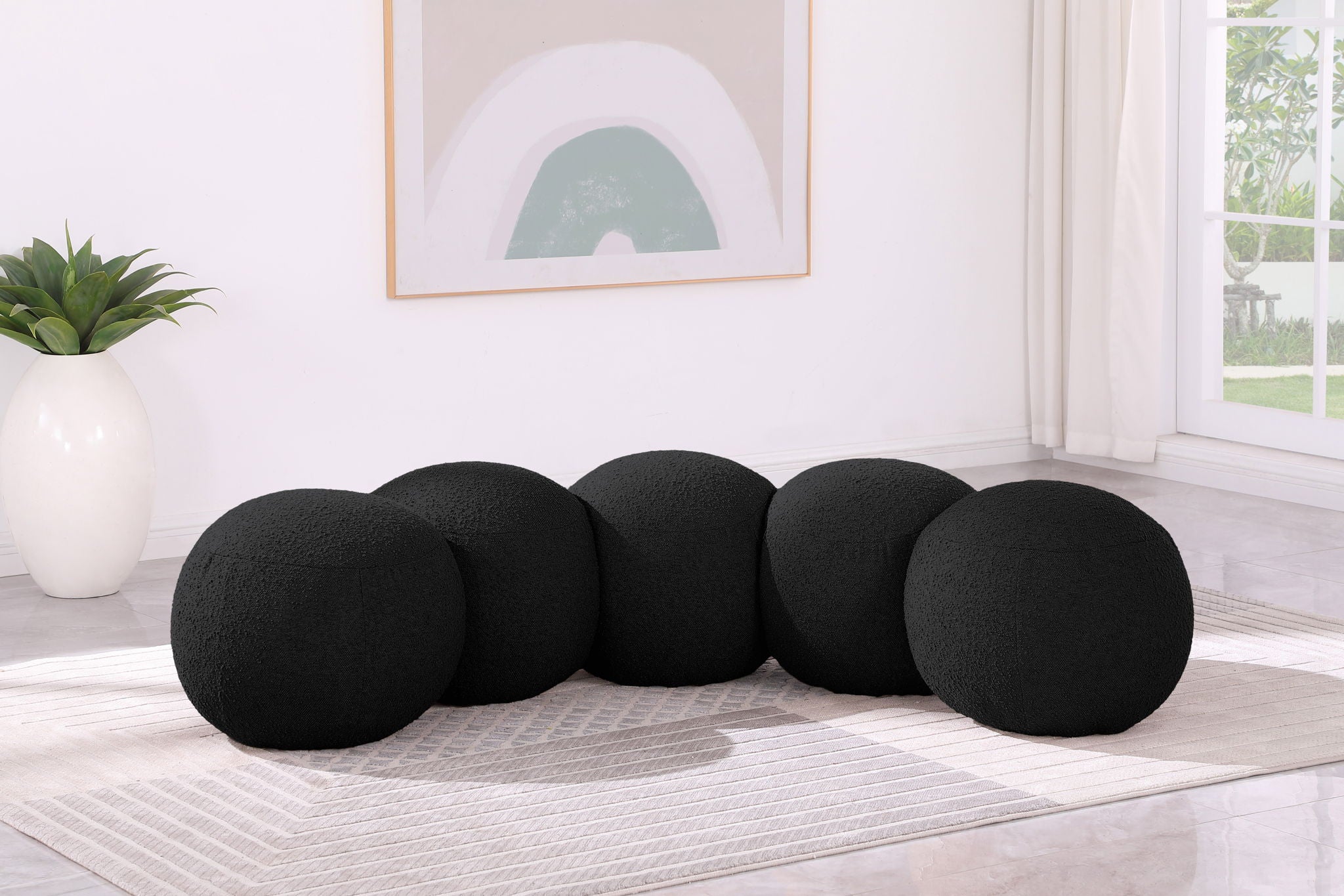 Apollo - Boucle Fabric Bench - Urban Living Furniture (Los Angeles, CA)