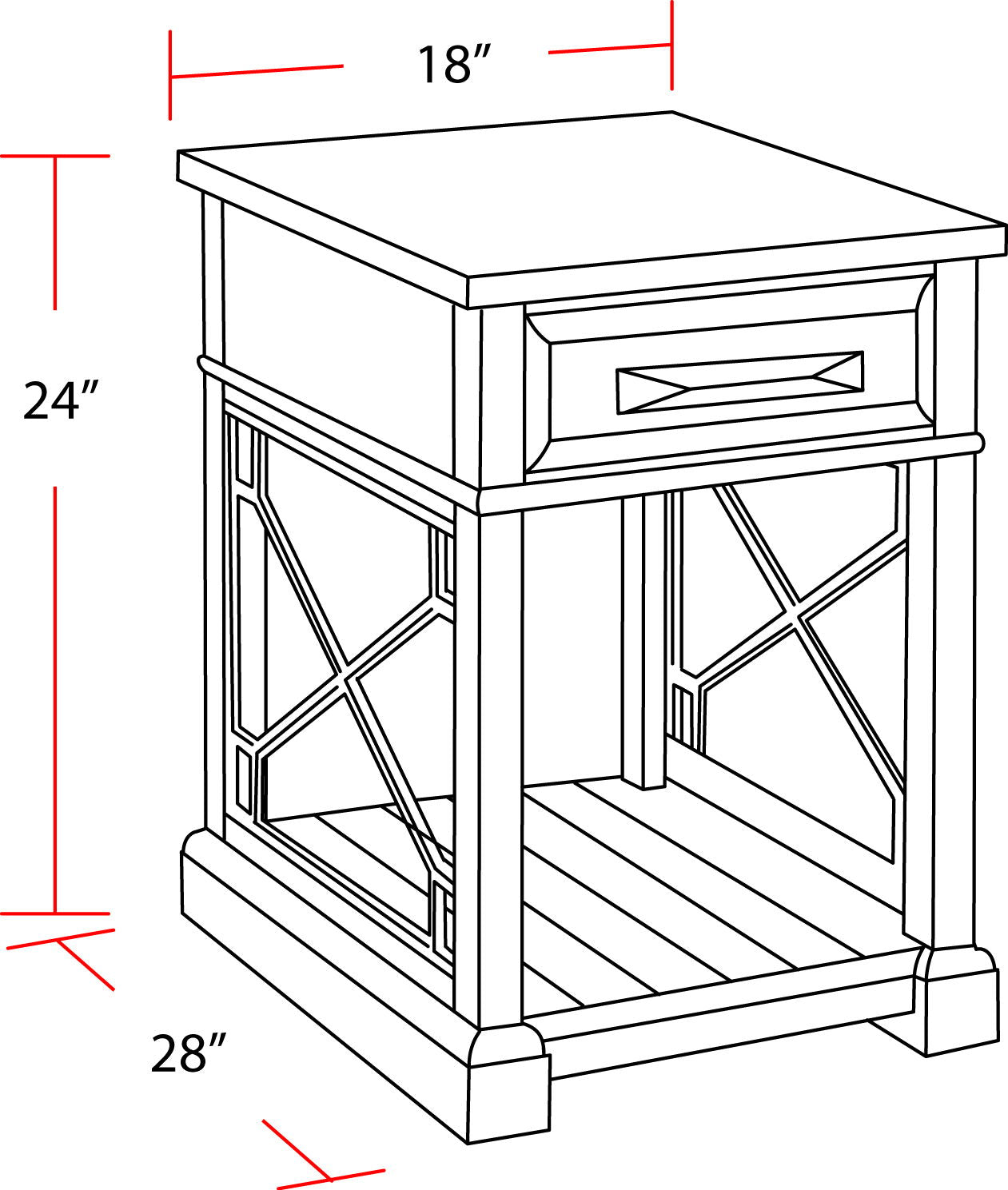 Sundance - Chairside Table - Urban Living Furniture (Los Angeles, CA)