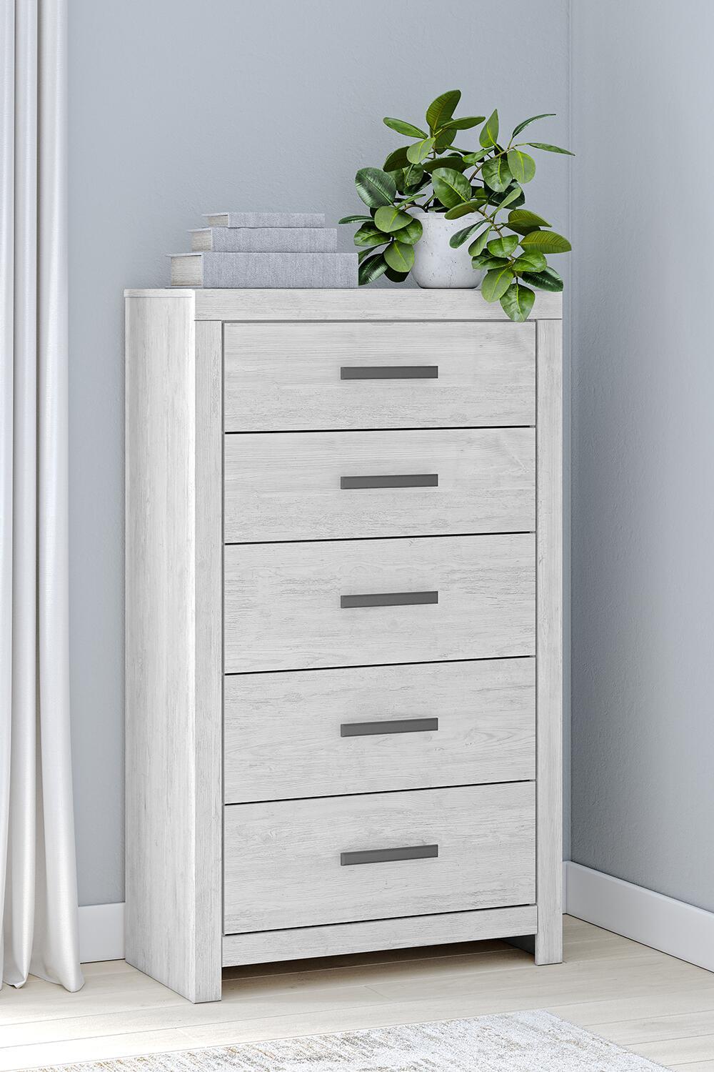 Cayboni - Five Drawer Chest - Whitewash - Urban Living Furniture (Los Angeles, CA)