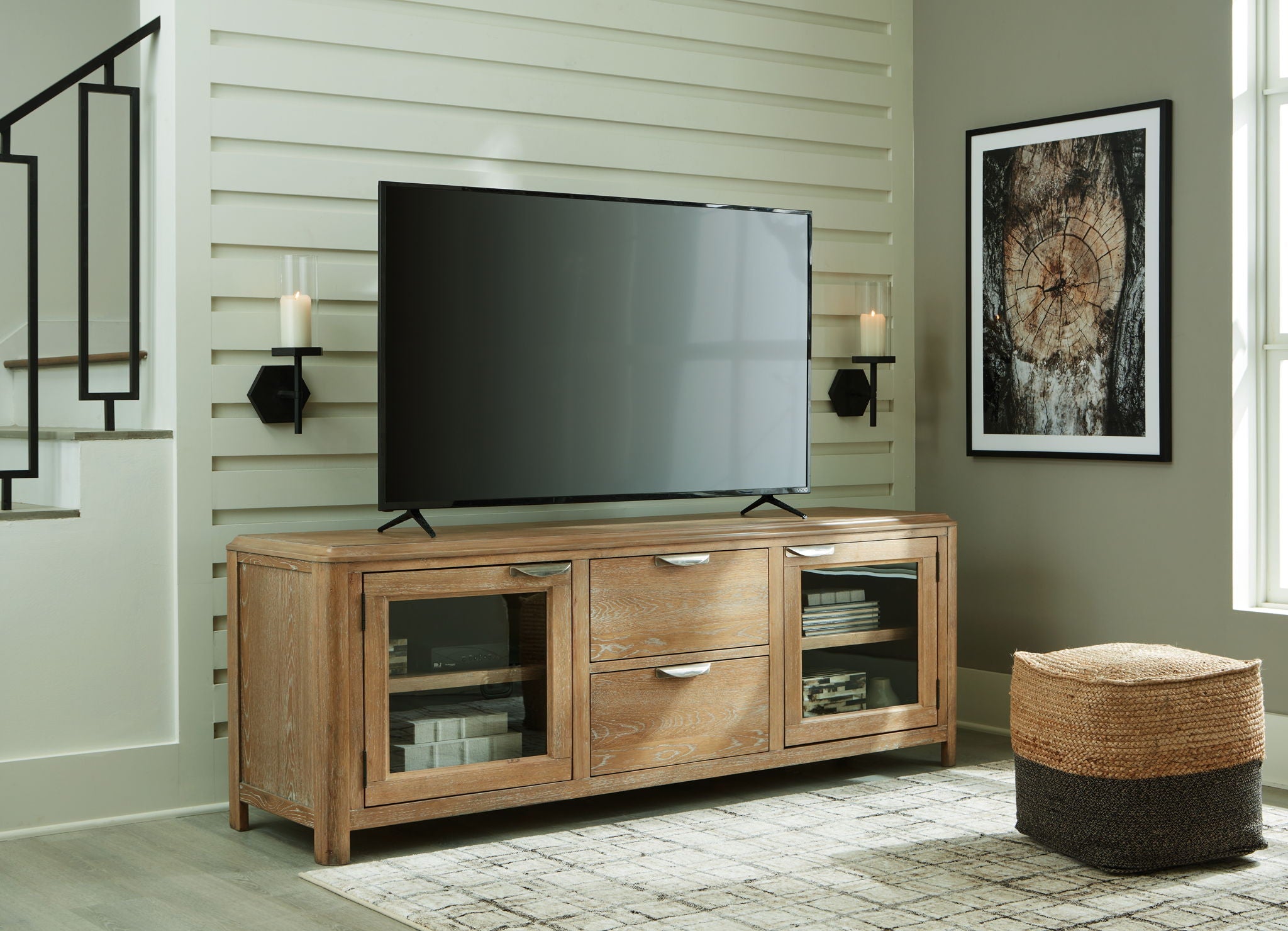 Rencott - Light Brown - Extra Large TV Stand - Urban Living Furniture (Los Angeles, CA)