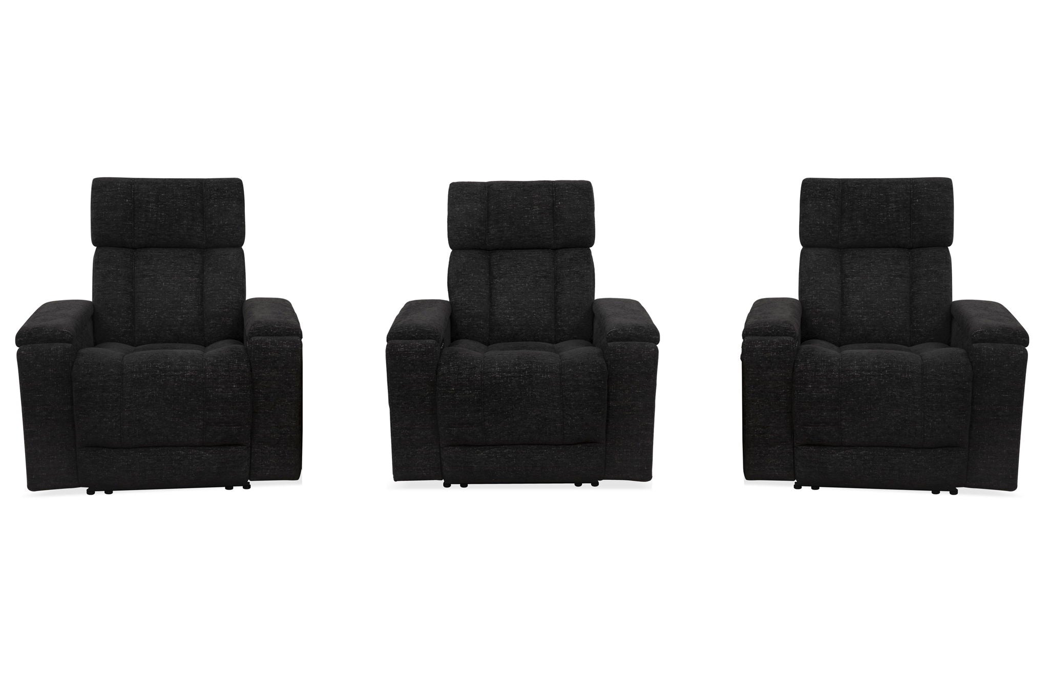 Phoenix - Zero Gravity Power 3 Seat Home Theater Seating With Immersive Audio P3