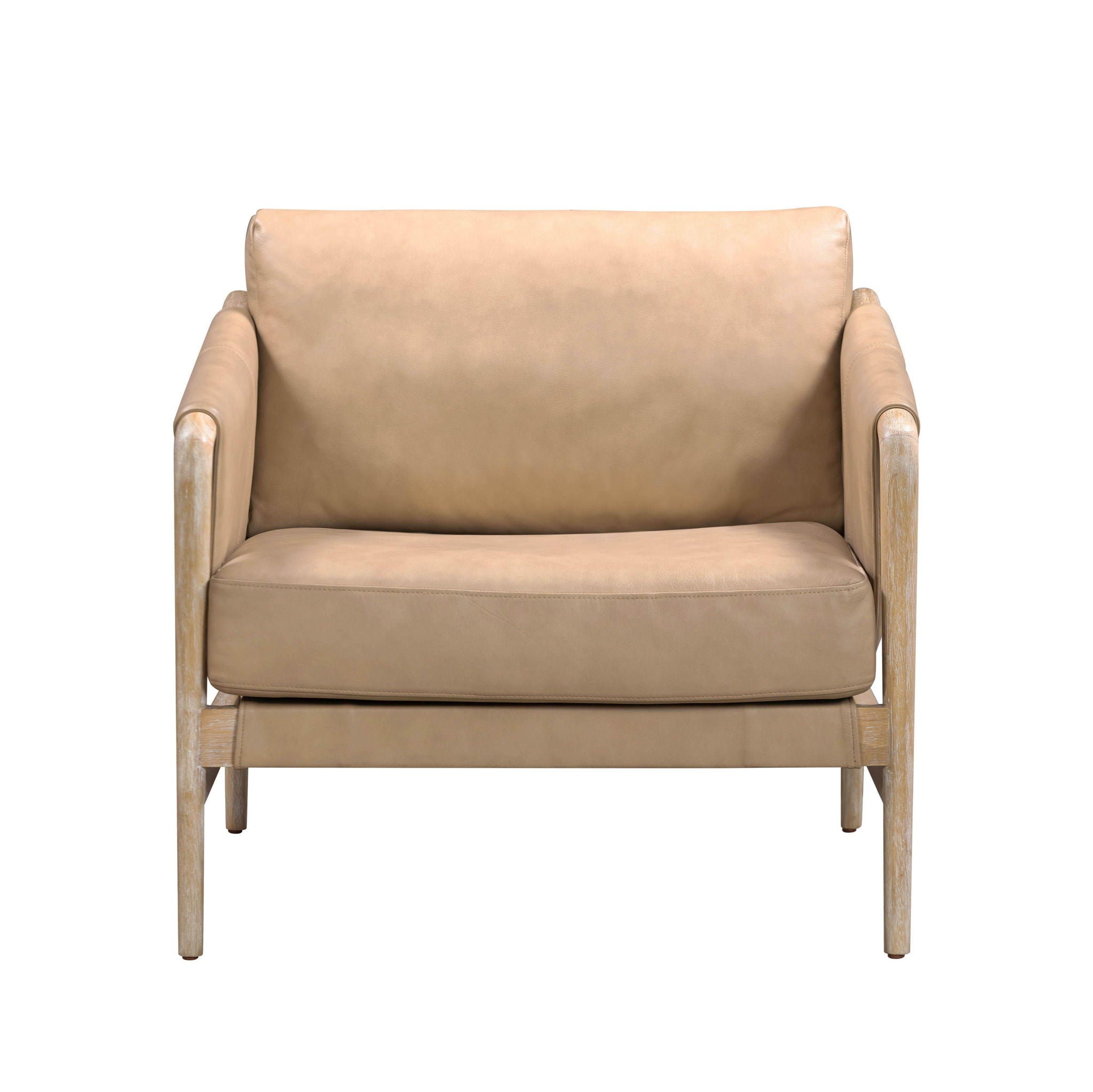 Chakka - Genuine Leather Accent Chair - Tan - Urban Living Furniture (Los Angeles, CA)
