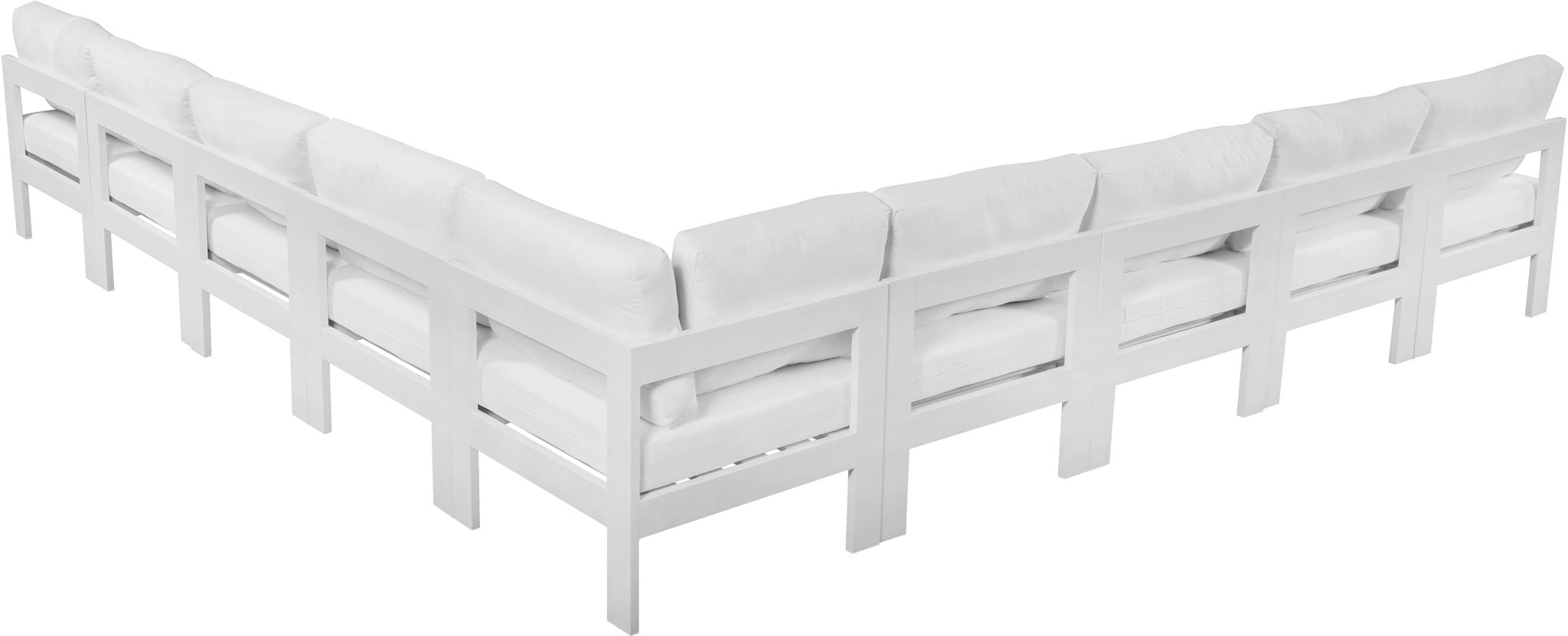 Nizuc - Outdoor Patio 9 Piece Modular Sectional With White Frame - Urban Living Furniture (Los Angeles, CA)