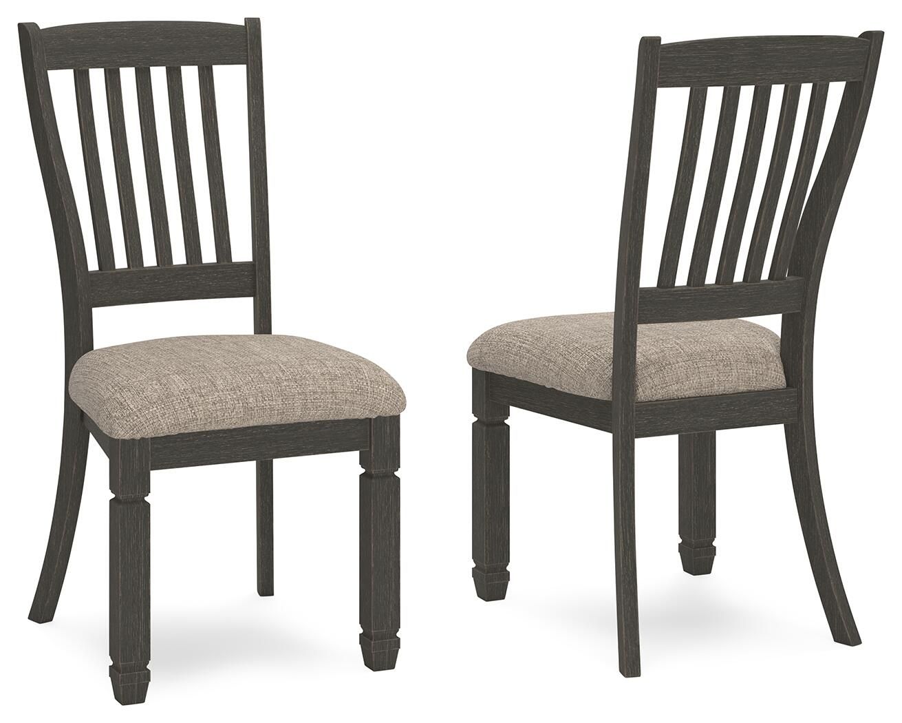 Tyler Creek - Dining UPH Side Chair (Set of 2) - Slatback - Black / Grayish Brown - Urban Living Furniture (Los Angeles, CA)