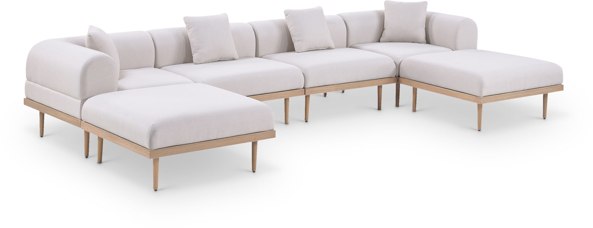 Laguna - 6 Piece 142" Outdoor Patio Modular Sectional - Urban Living Furniture (Los Angeles, CA)