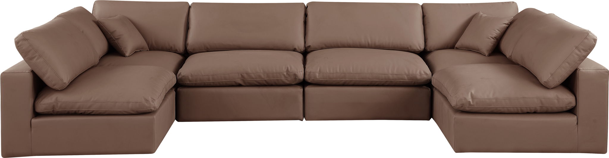 Comfy - 6 Piece Faux Leather Modular Armless Sectional - Urban Living Furniture (Los Angeles, CA)