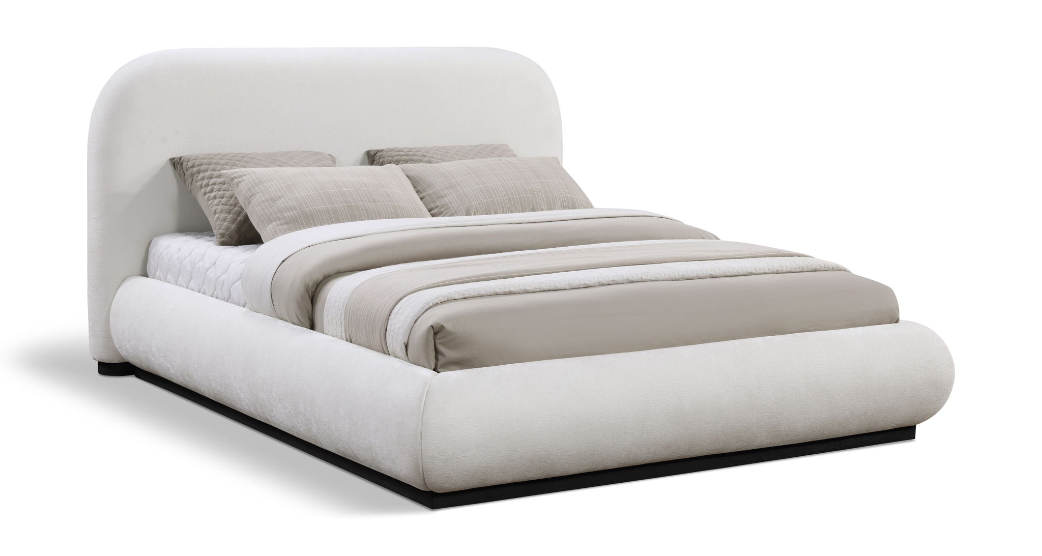 Vaughn - Chenille Bed With Black Base - Urban Living Furniture (Los Angeles, CA)