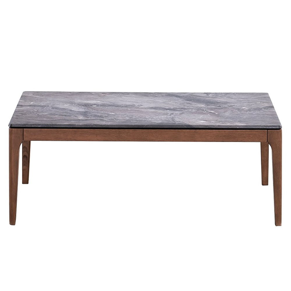 Bevis - Coffee Table - Engineered Stone Top & Walnut - Urban Living Furniture (Los Angeles, CA)