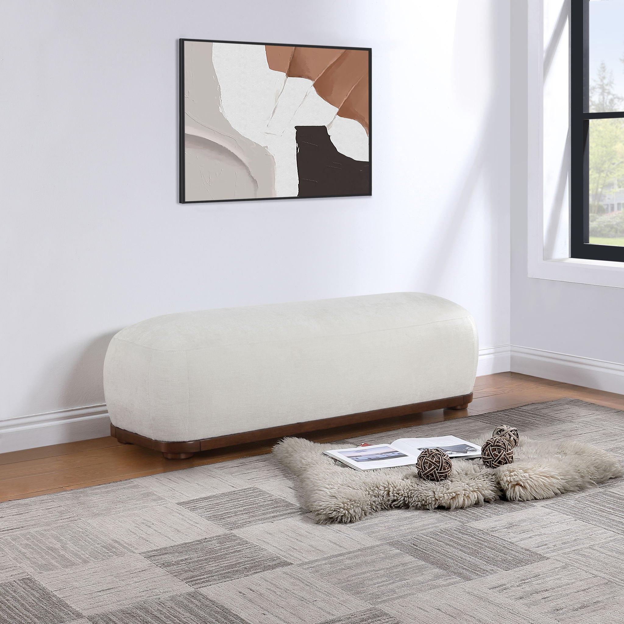 Calum - Bench - Dark Brown Frame