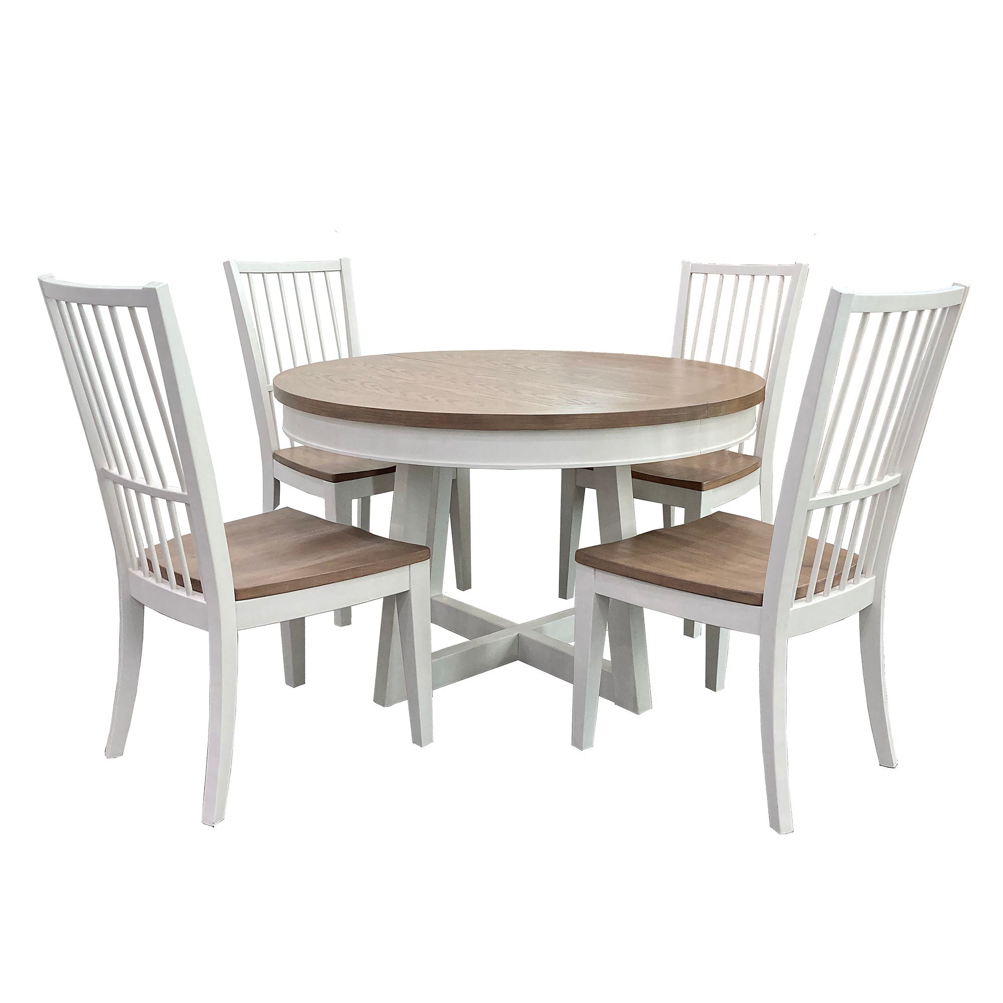 Americana Modern Dining - Round Extendable Dining Table - Cotton - Urban Living Furniture (Los Angeles, CA)